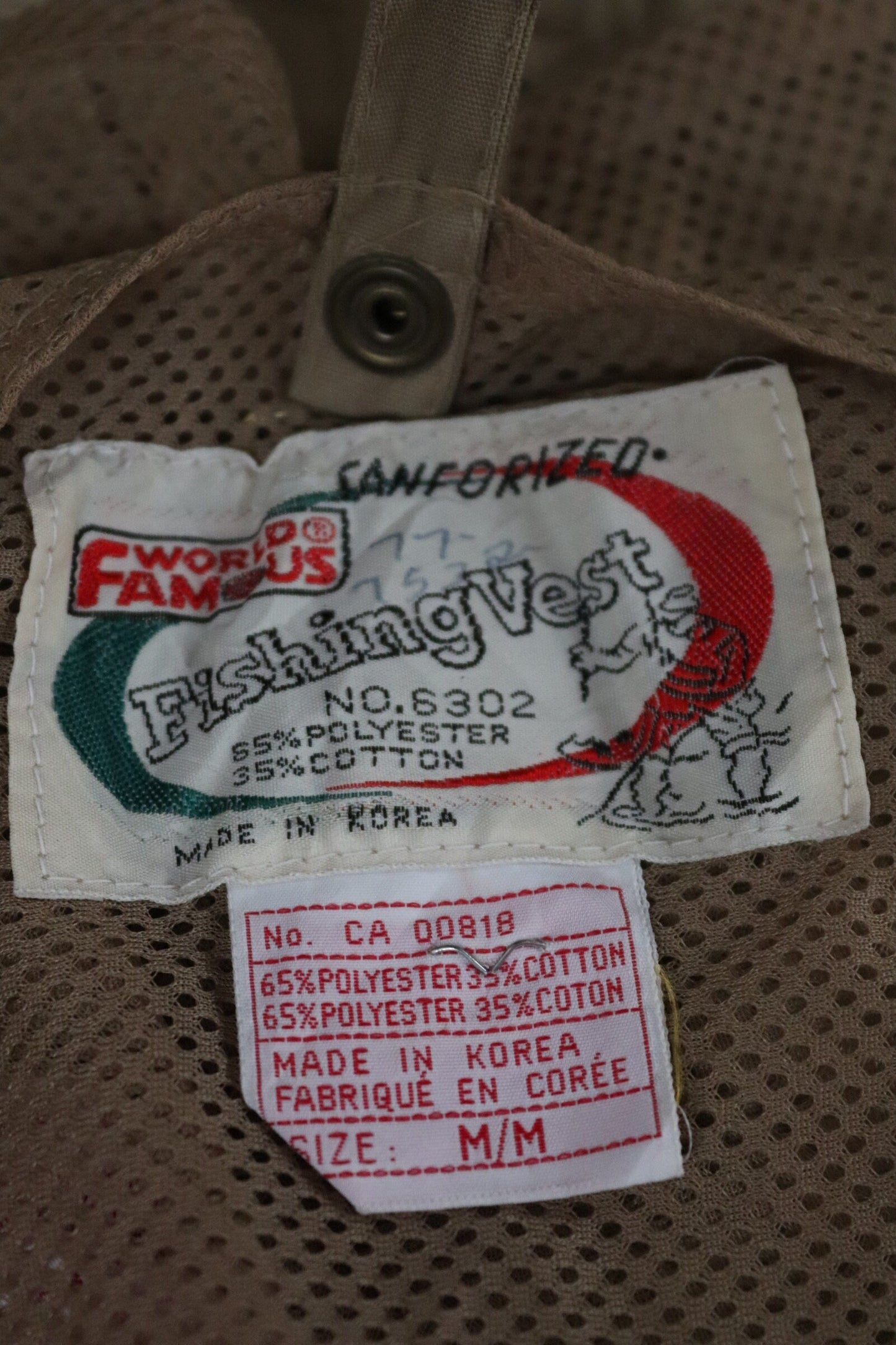 Vintage 1980s 90s fly fishing vest - wading utility waistcoat - 46" chest