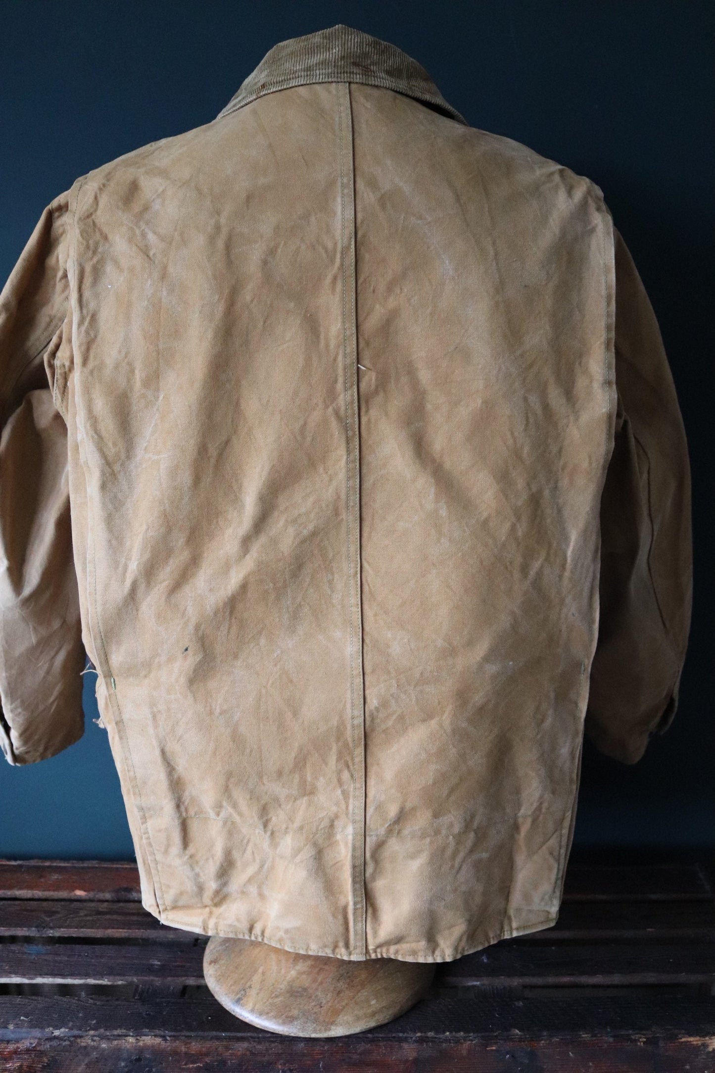 Vintage 1940s 50s workwear jacket - Utica Duxbak - duck cotton canvas - tin cloth hunting - 49” chest