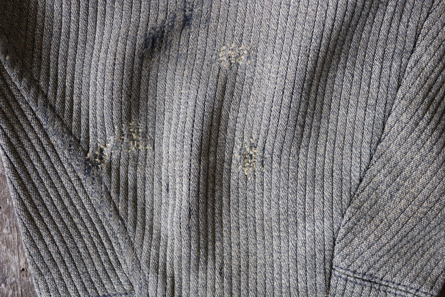Vintage French workwear trousers 1950s brown pique coutil corduroy hunting riding breeches darned repaired 29” x 24.5” jodhpurs