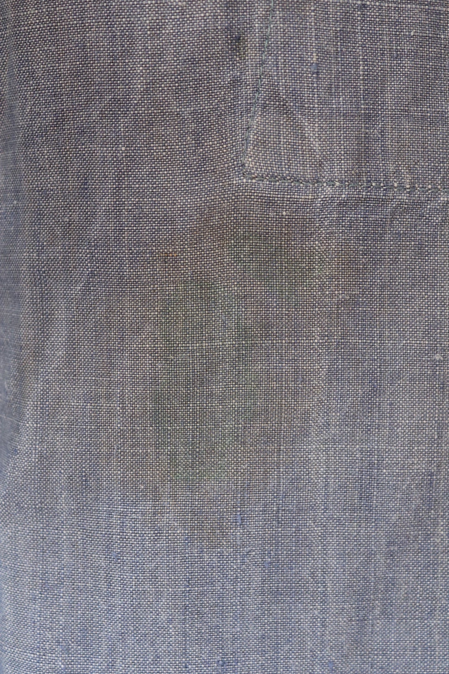 Vintage French linen shirt Marine Nationale Navy 1960s naval crackerjack bib top jumper indigo 43” chest military workwear work sailor