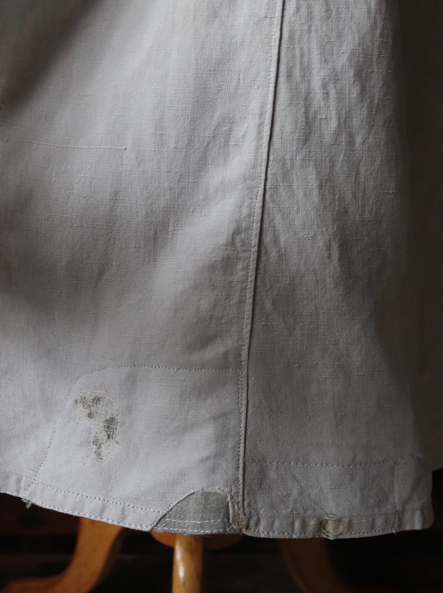 Vintage antique 1920s 1930s French workwear jacket overalls linen duster work chore coat 36” chest xs