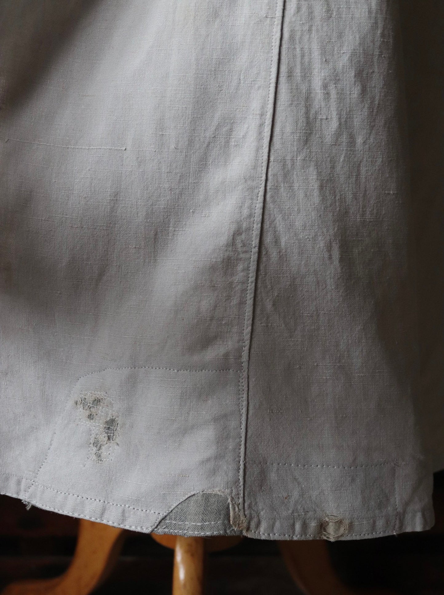 Antique French workwear jacket - vintage linen duster chore coat - 1920s 30s overalls - 36” chest