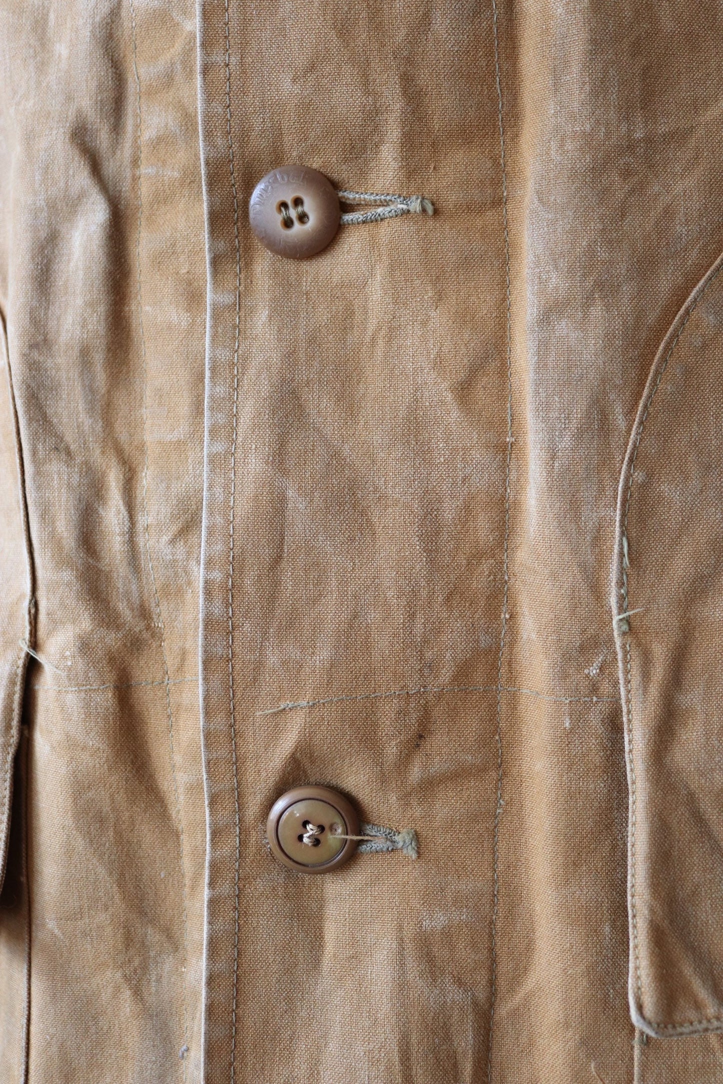 Vintage 1970s 70s 1980s 80s Duxbak duck cotton canvas tin cloth hunting shooting jacket 45” chest workwear work chore