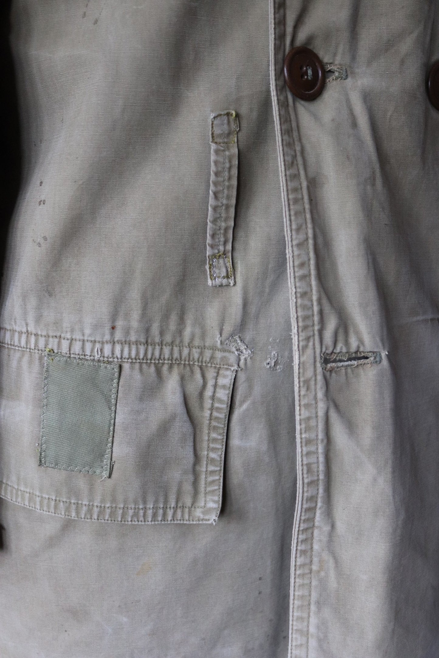 Vintage 1940s 40s WW2 US army military jeep coat mackinaw 42” chest work workwear chore shawl collar