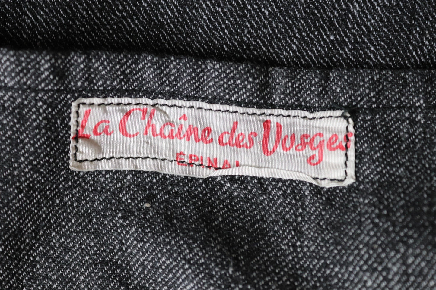 Vintage French workwear jacket 1950s 1960s salt pepper grey work coat overall factory machinist shopkeeper 49” chest