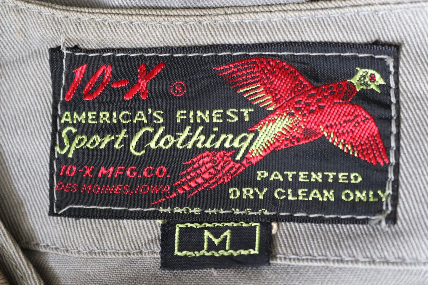 Vintage 1960s 60s 10-X hunting shooting rifle jacket patches 36” chest xs