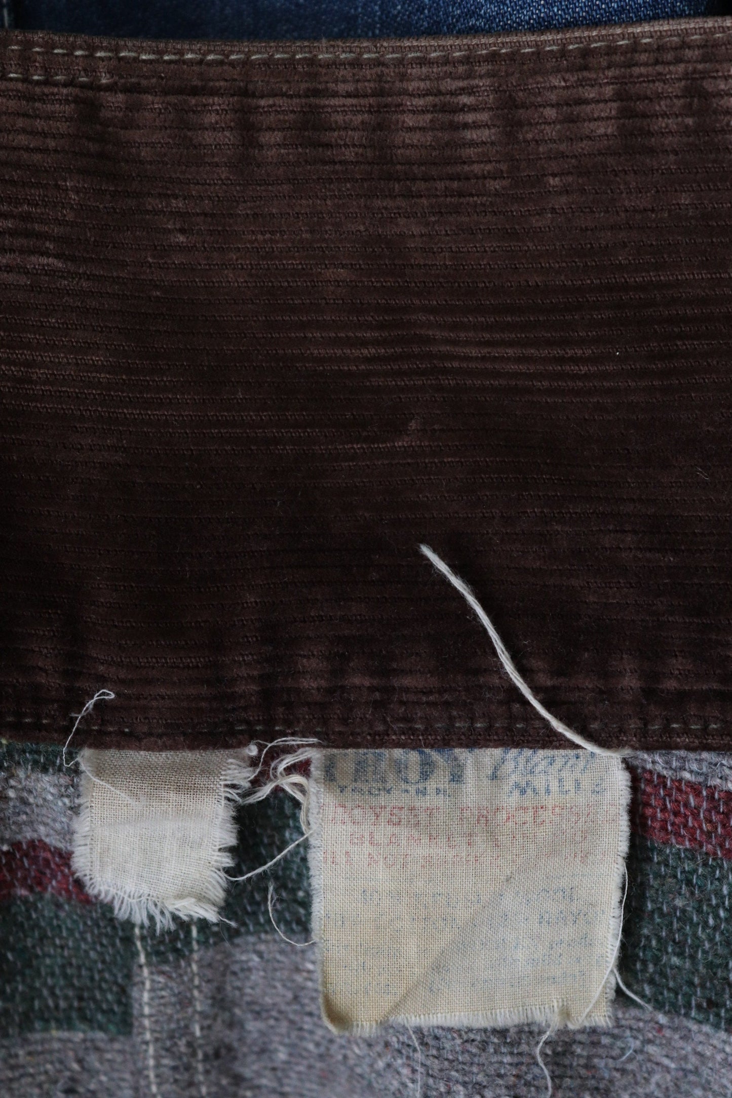 Vintage 1960s 70s denim workwear jacket - Key Imperial - indigo blue - blanket lined barn coat - 48” chest