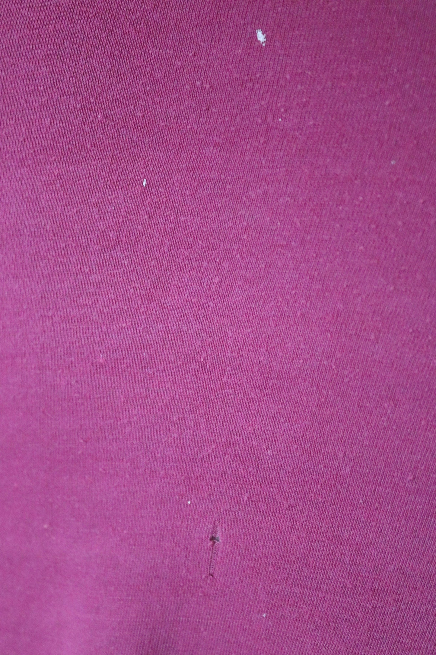 Vintage 1970s 80s t shirt - plain pink - red burgundy - 34” chest