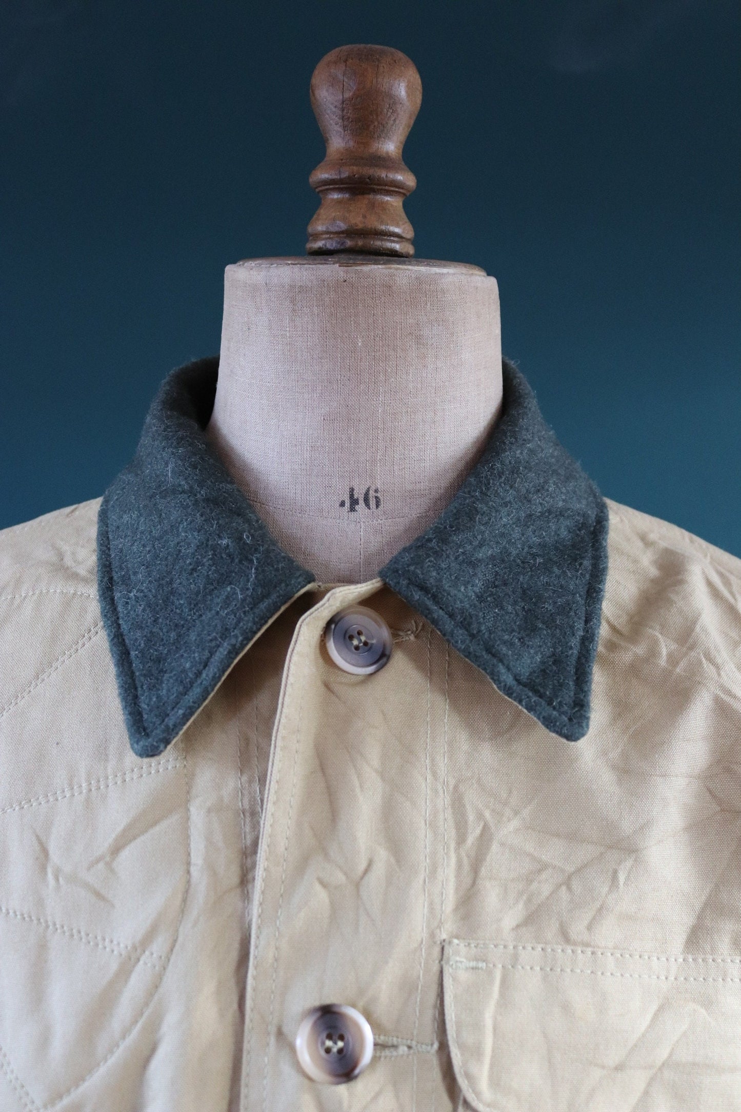 Vintage CC Filson tin cloth cotton canvas cruiser jacket 49” chest workwear work chore waterproof hunting