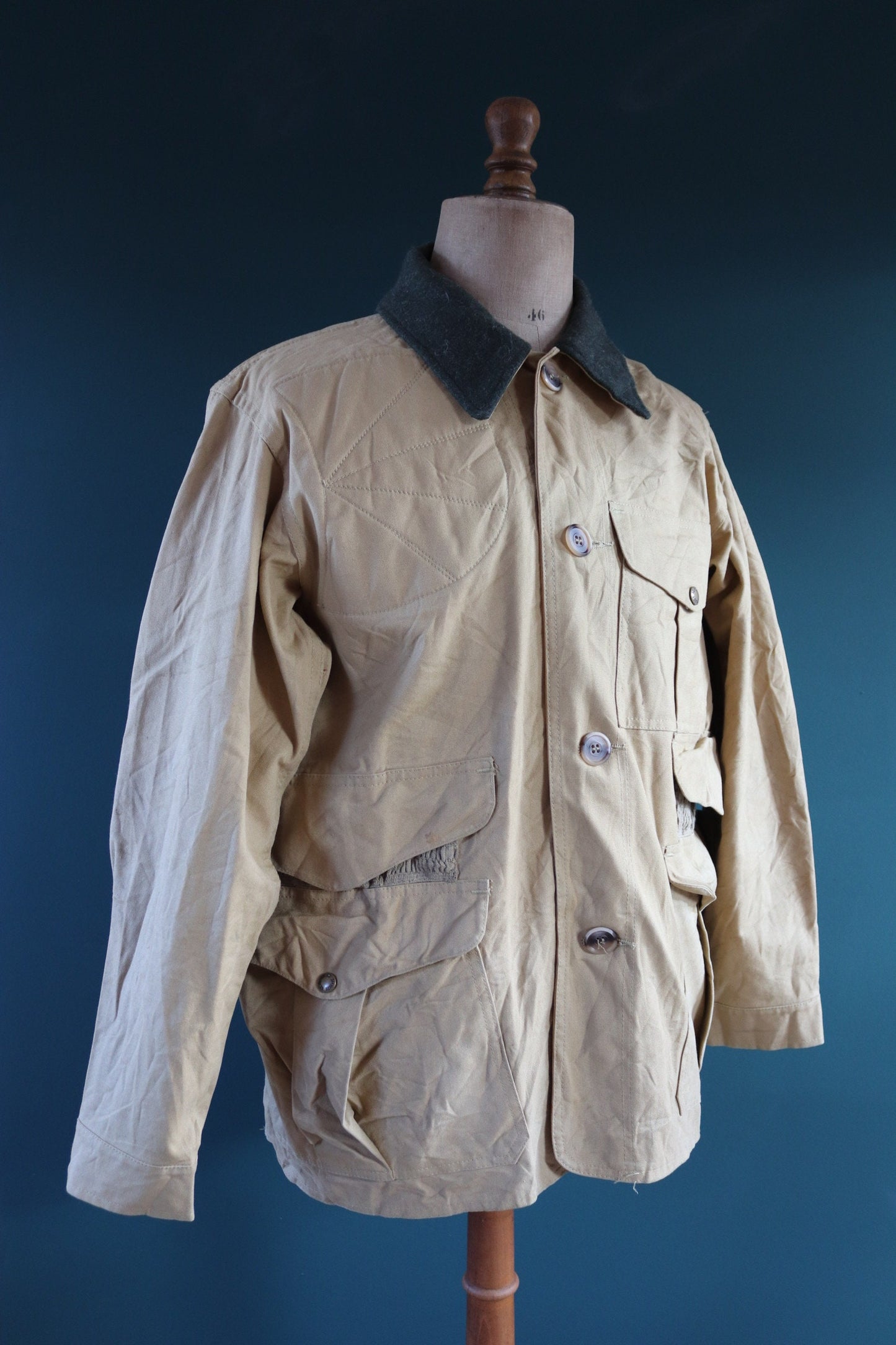 Vintage CC Filson tin cloth cotton canvas cruiser jacket 49” chest workwear work chore waterproof hunting