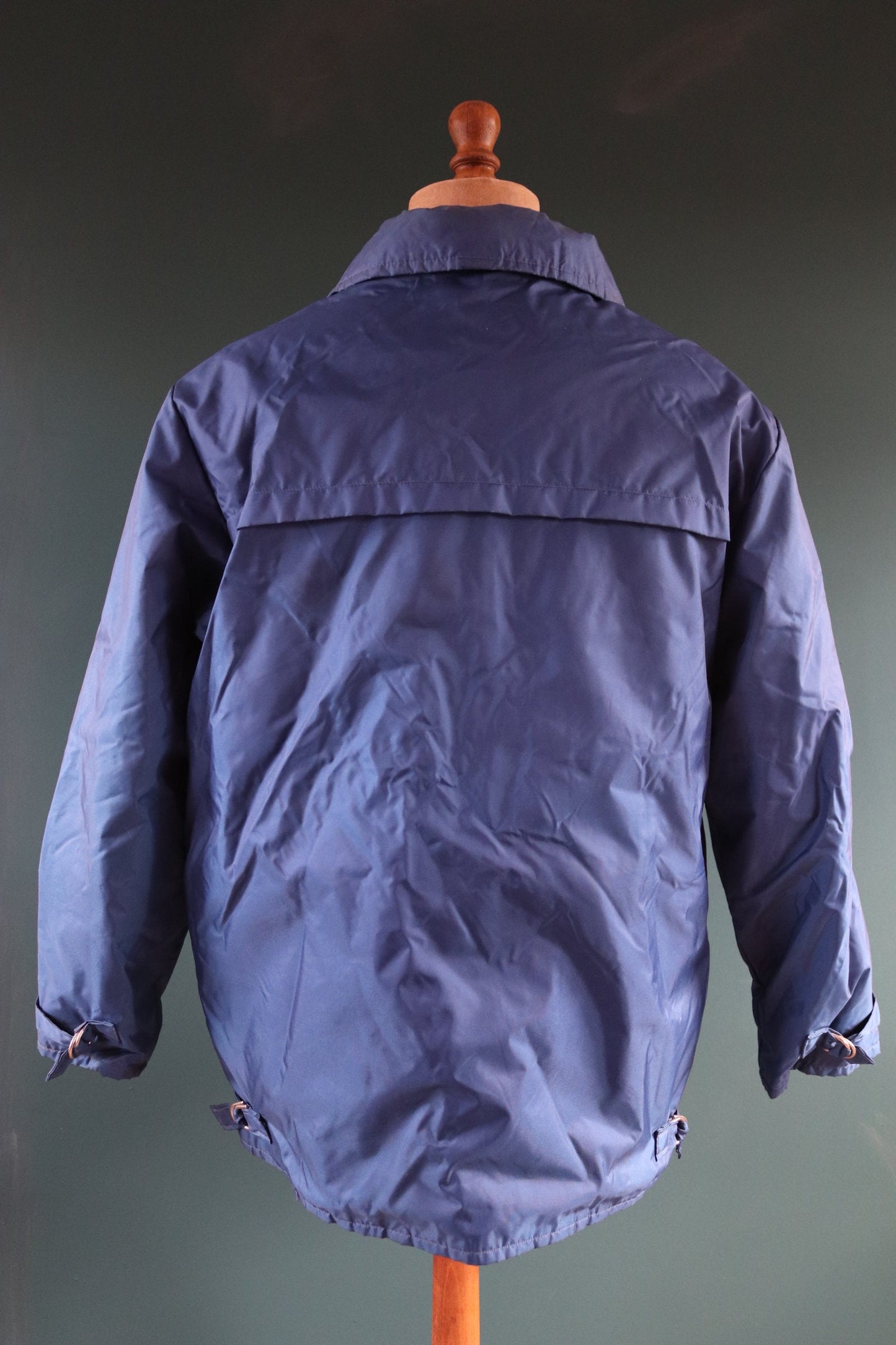 Vintage 1970s 80s sailing anorak - waterproof flotation jacket - navy blue sailor - 46” chest