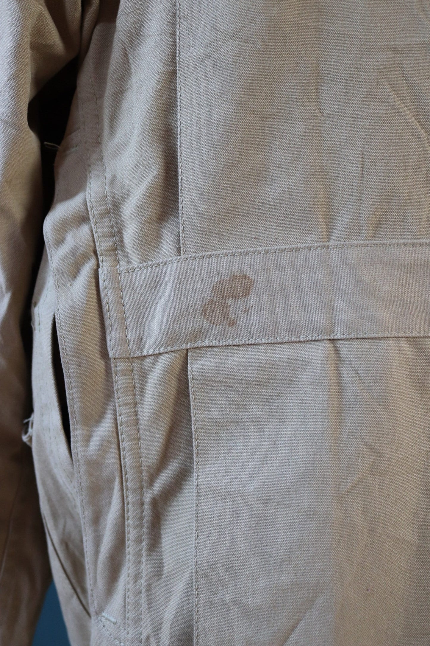 Vintage CC Filson tin cloth cotton canvas cruiser jacket 49” chest workwear work chore waterproof hunting