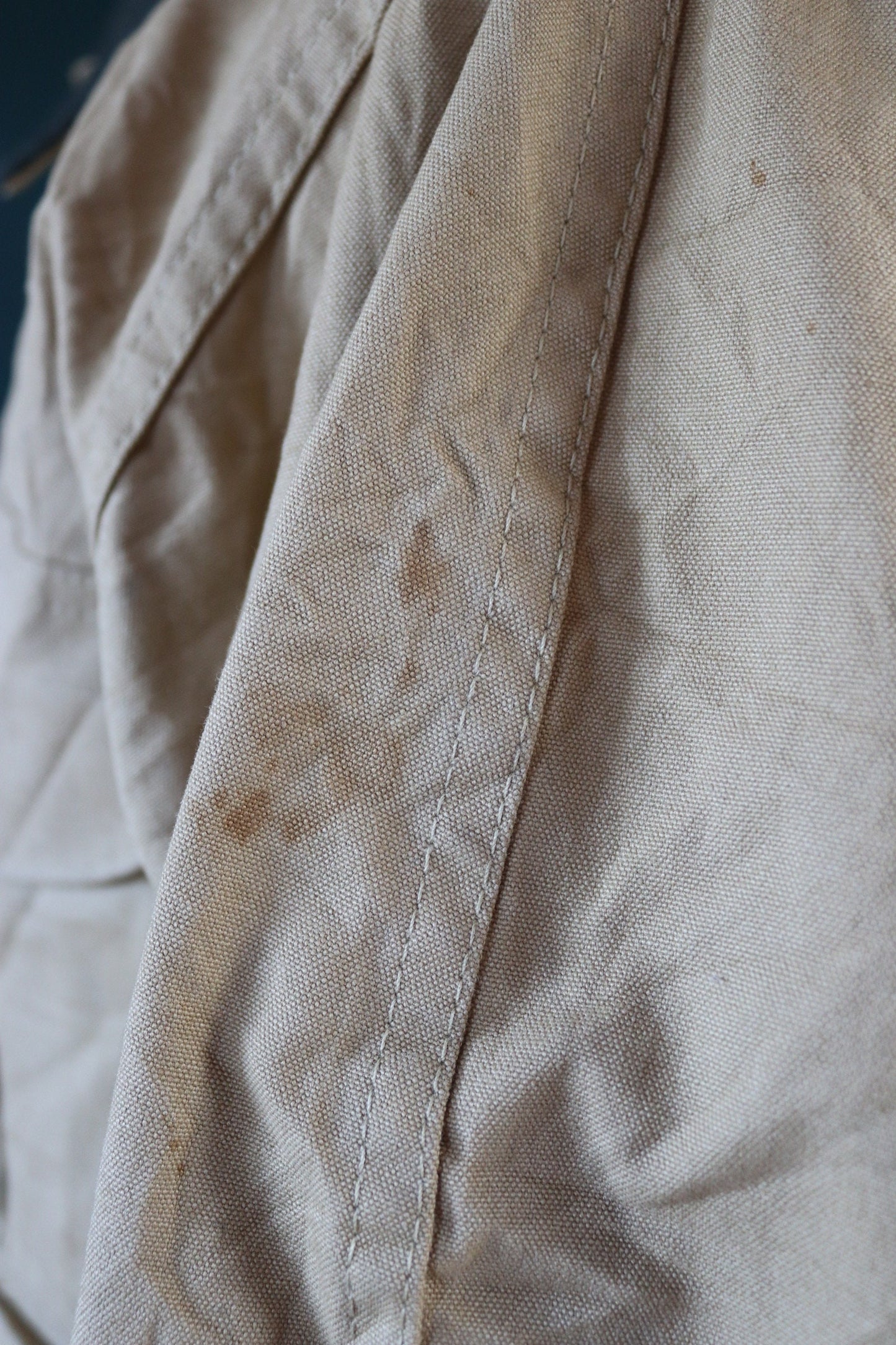 Vintage CC Filson tin cloth cotton canvas cruiser jacket 49” chest workwear work chore waterproof hunting