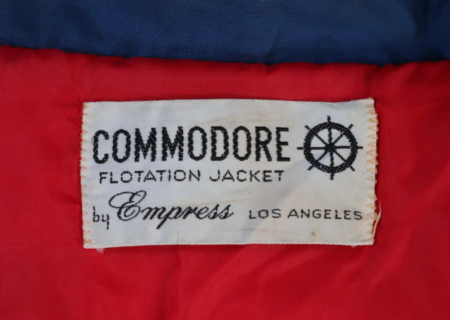 Vintage 1970s 70s 1980s 80s Commodore navy blue sailing sailor floatation waterproof anorak jacket 46” chest