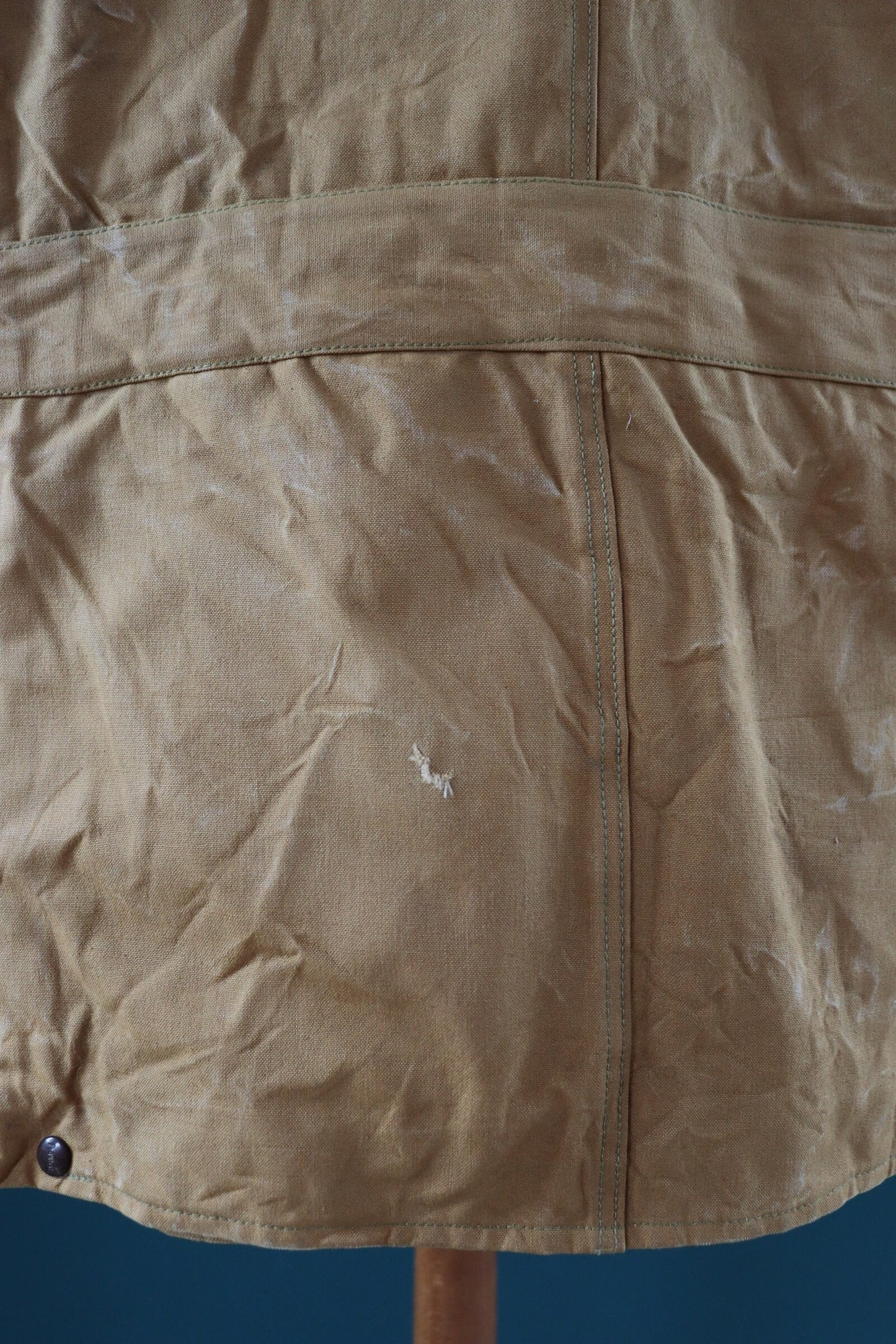 Vintage 1940s 40s 1950s 50s Duxbak duck cotton canvas tin cloth hunting shooting jacket 56” chest workwear work chore