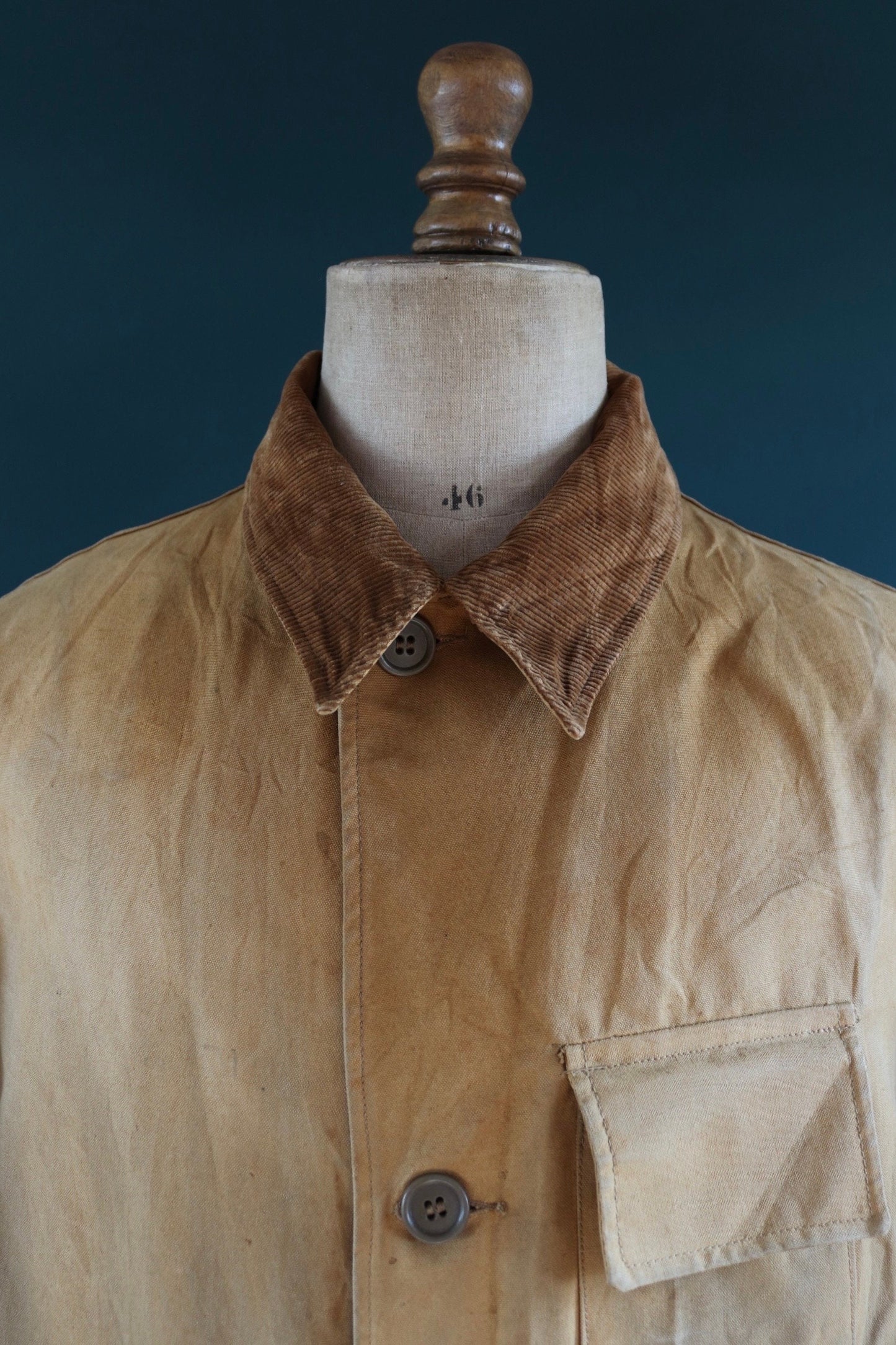 Vintage 1930s 30s Duxbak Utica Mohawk duck cotton canvas work chore hunting shooting jacket workwear 54” chest