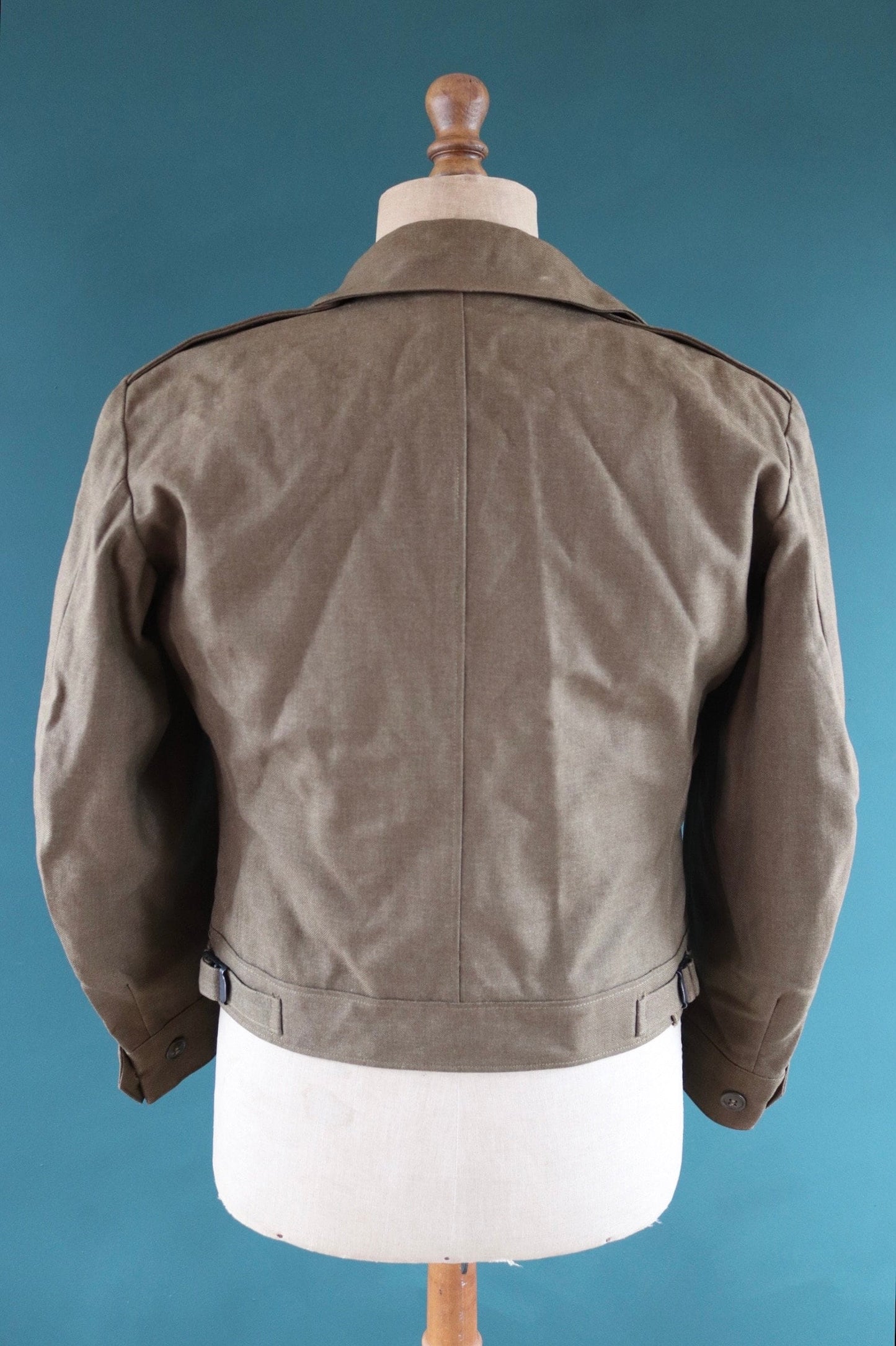 Vintage 1940s Ike jacket - WW2 US army - military field blouson - khaki wool - 40" chest