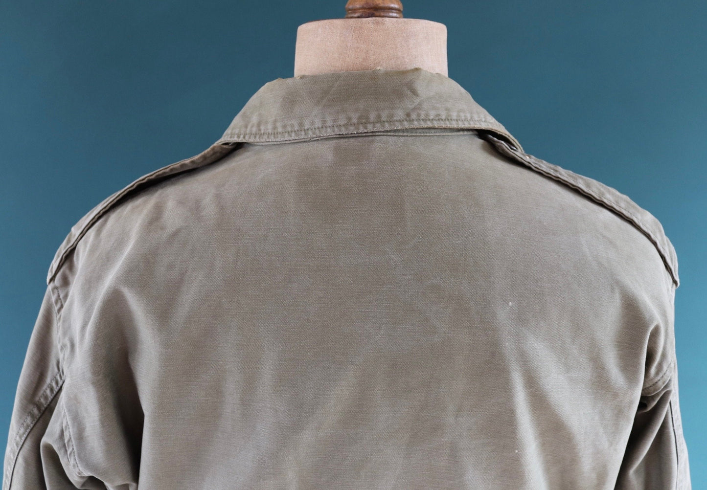 Vintage 1940s 40s US army military M-43 M43 M 43 field utility jacket olive green WW2 45” chest