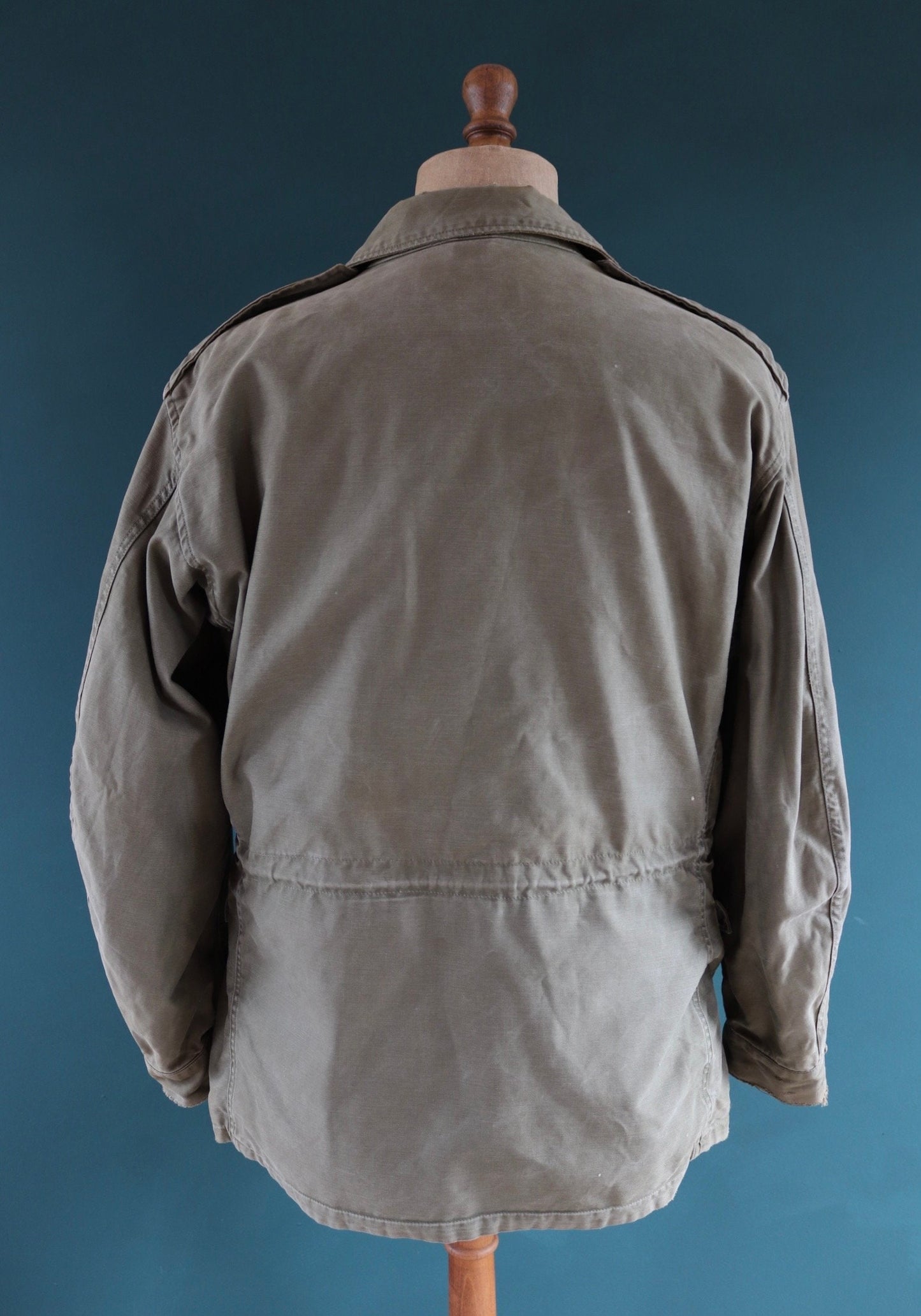 Vintage 1940s 40s US army military M-43 M43 M 43 field utility jacket olive green WW2 45” chest
