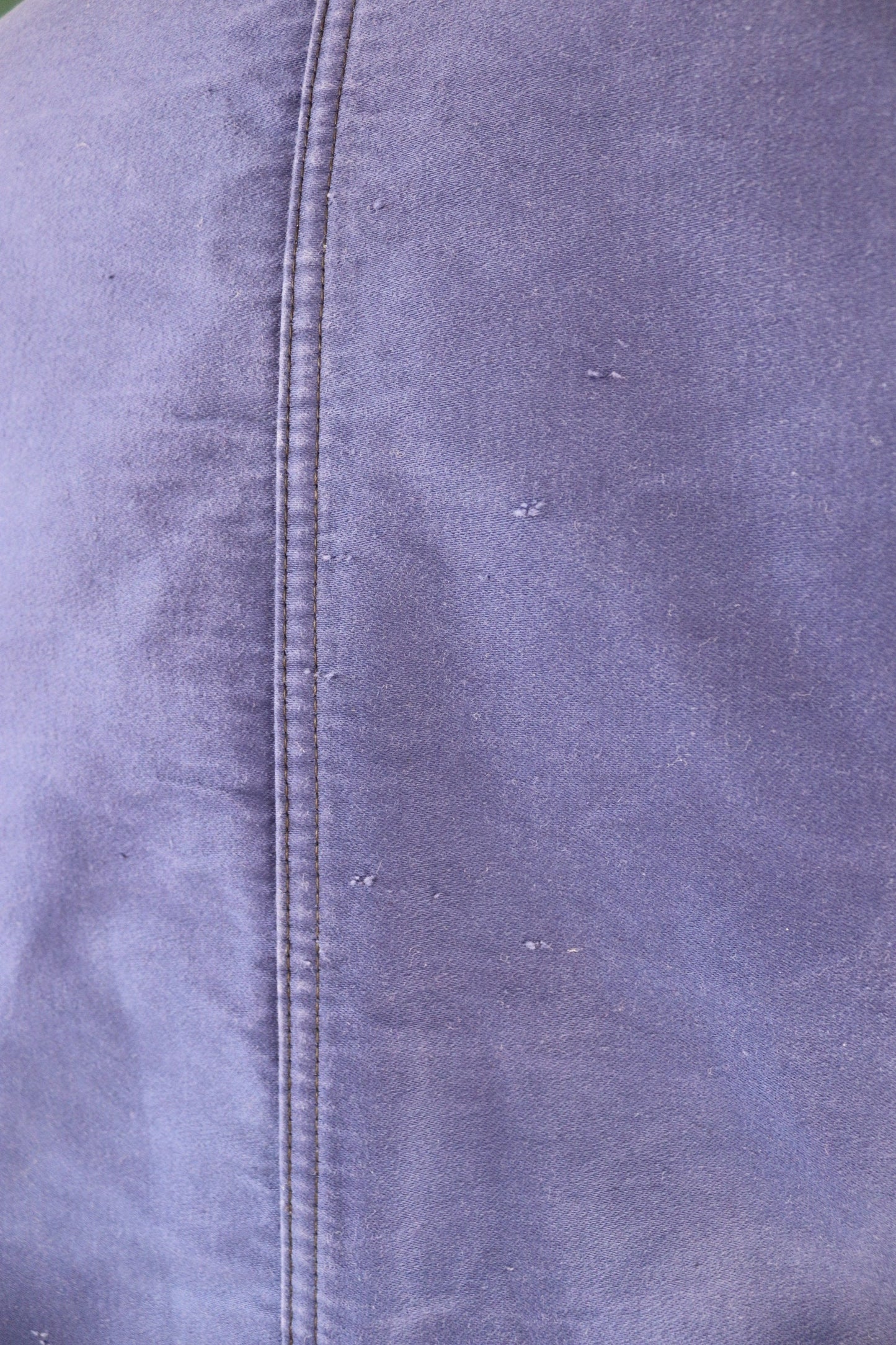Vintage French blue chore jacket 1950s workwear Le Diable Rouge moleskin work faded 44” chest bleu de travail