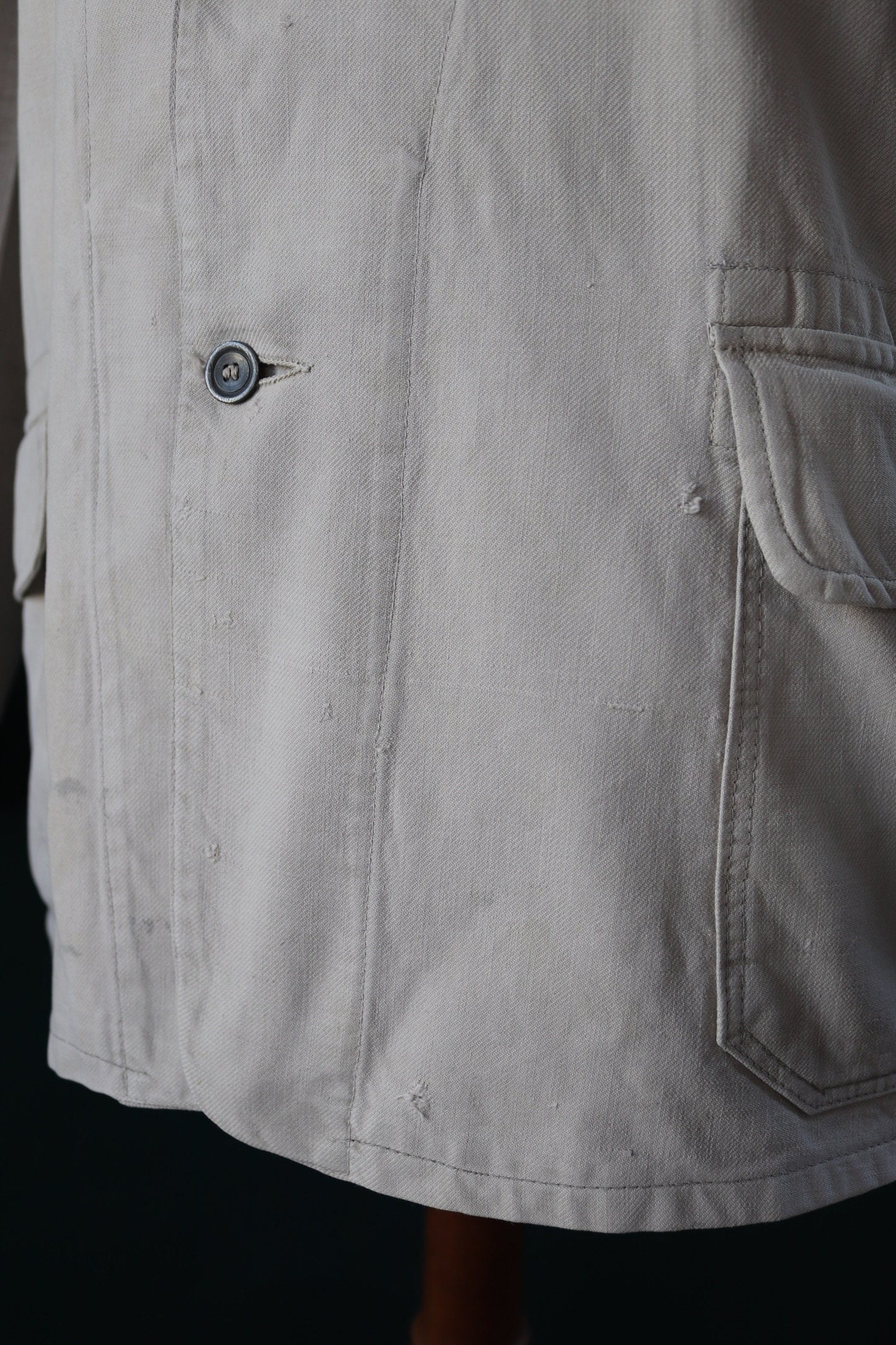 Vintage 1930s 40s workwear jacket - WW2 Swedish military civil defence - army utility cotton tunic - 41” chest
