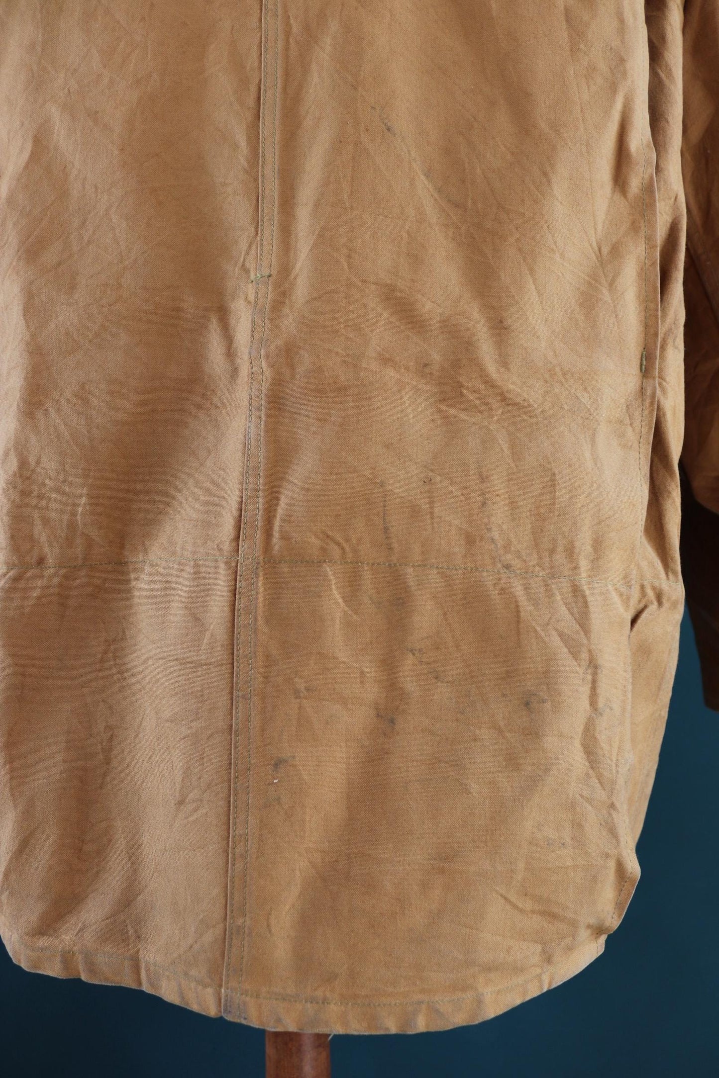 Vintage 1940s 40s 1950s 50s Duxbak duck cotton canvas tin cloth hunting shooting jacket 52” chest workwear work chore