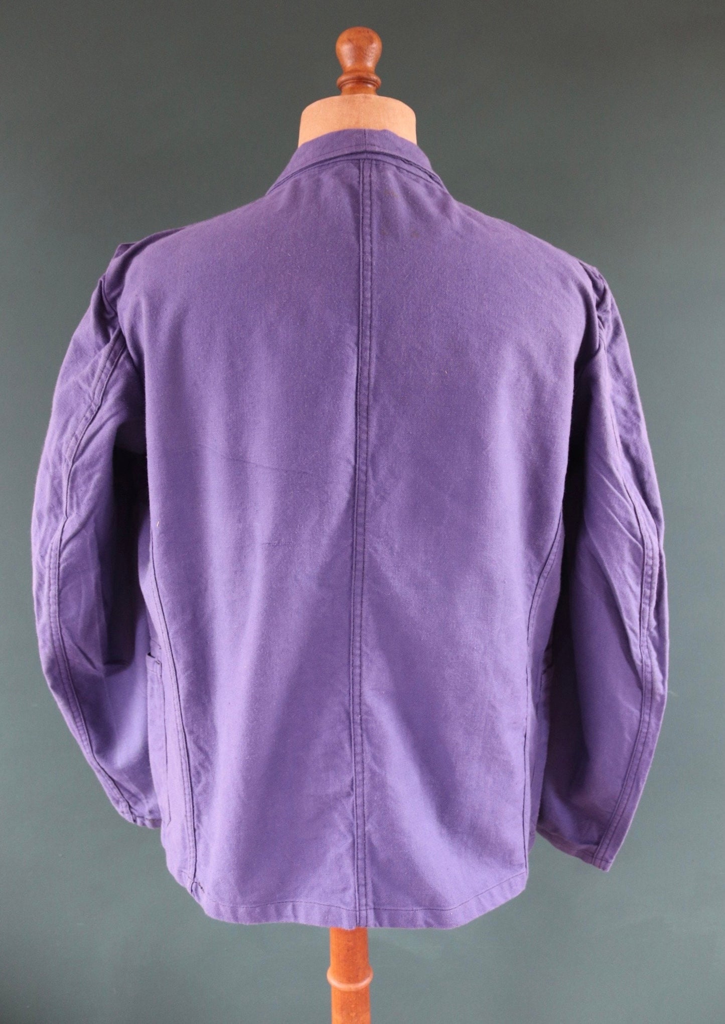 Vintage WW2 workwear jacket - 1940s deadstock - Swedish military hospital - indigo blue cotton twill chore - 47” chest
