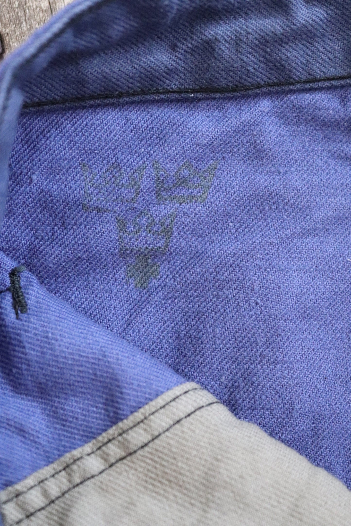 Vintage WW2 workwear trousers pants 1940s Swedish military hospital indigo blue cotton twill work chore 36” x 31” buckle cinch back
