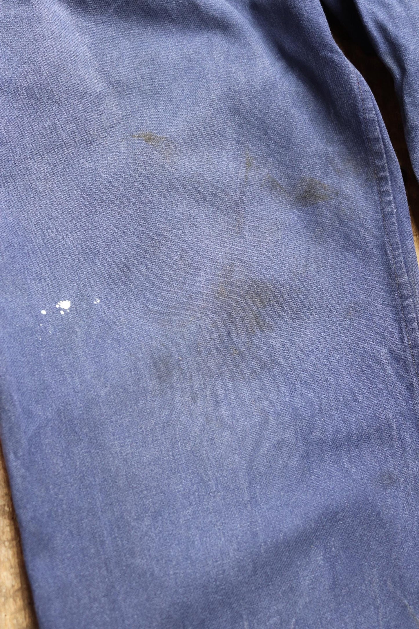 Vintage French workwear trousers - 1950s 60s blue cotton twill pants - firefighter - 32” x 27”