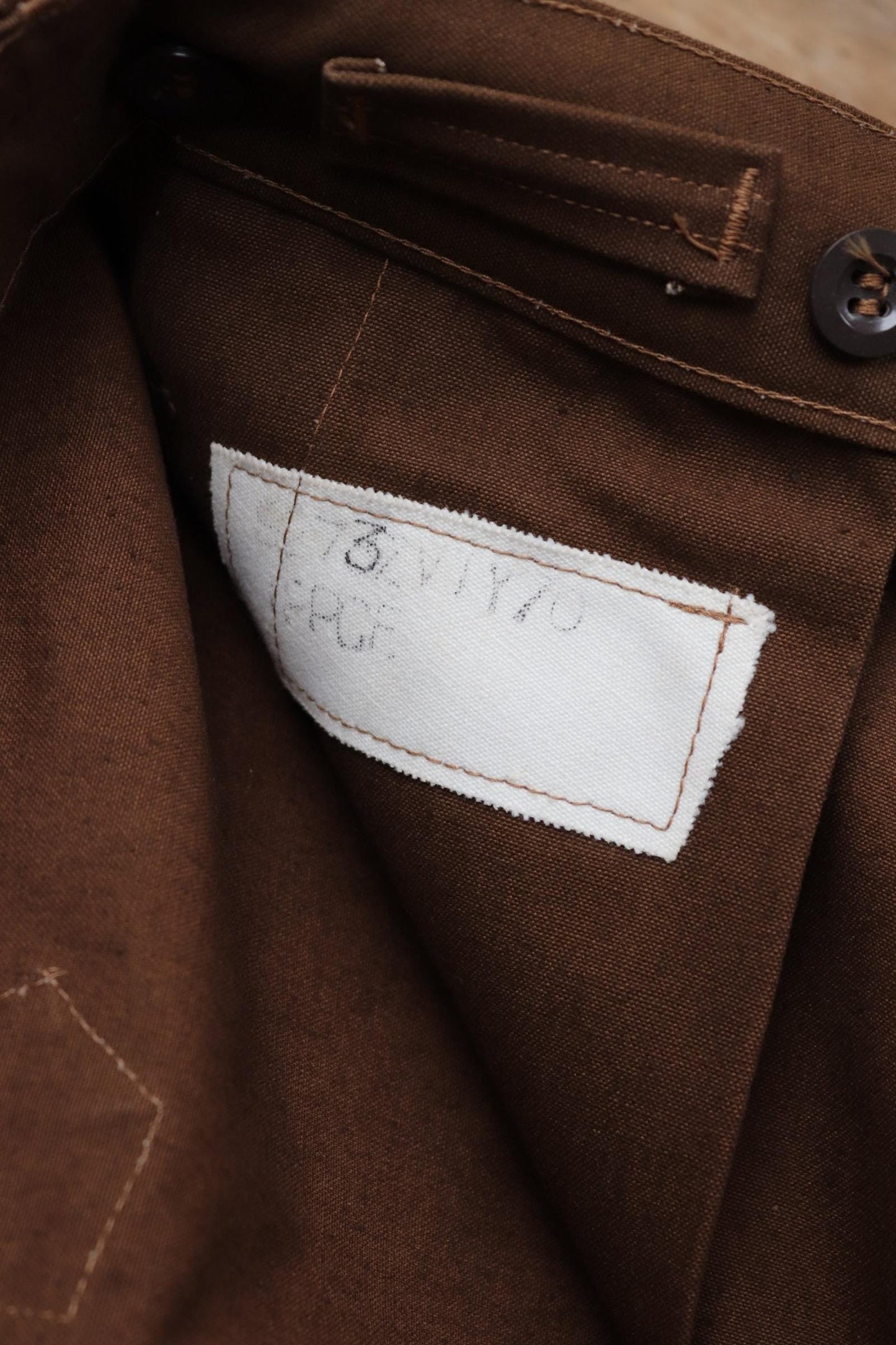 Vintage French workwear trousers pants 1960s 1970s SNCF railway railroad engineer chore 36” x 28” duck cotton canvas buckle back