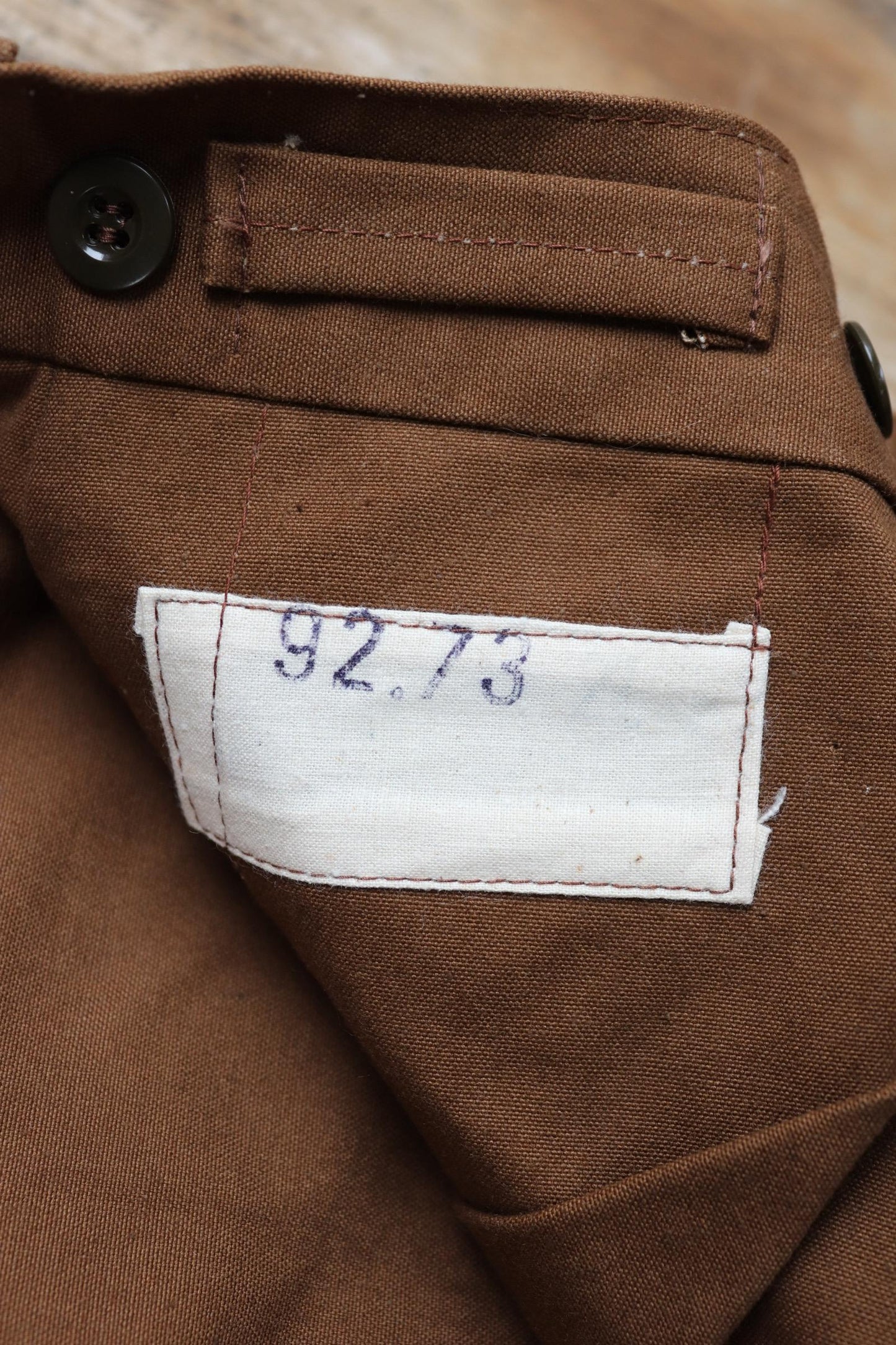 Vintage French chore trousers pants workwear 1960s 1970s SNCF railway railroad engineer work 37” x 28” duck cotton canvas buckle back