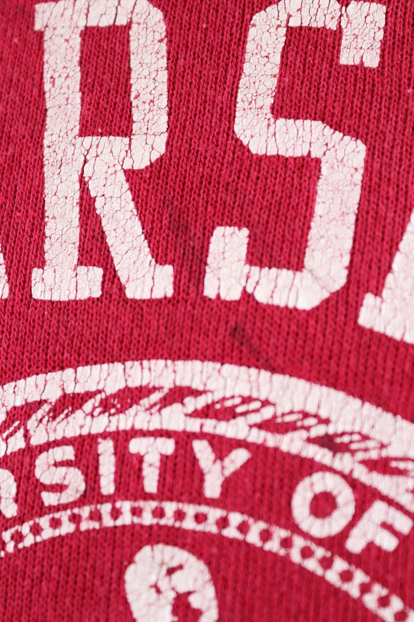 Vintage 1970s 70s 1980s 80s Russel Athletic pink red University of Alabama sweatshirt 48" chest sportswear 50 50