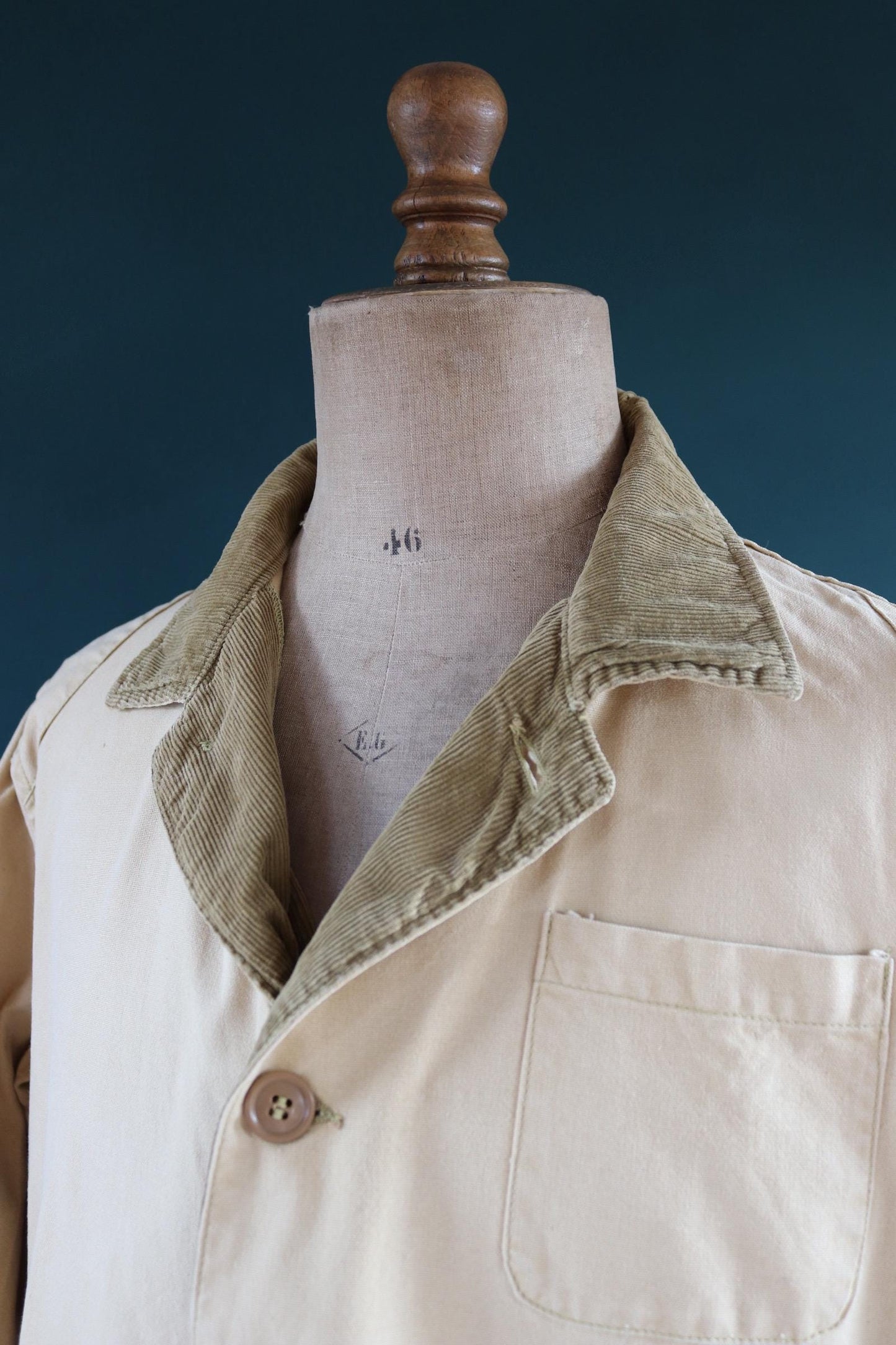 Vintage 1950s 50s 1960s 60s American Field Hettrick tan brown duck cotton canvas jacket hunting shooting American 50” chest workwear chore