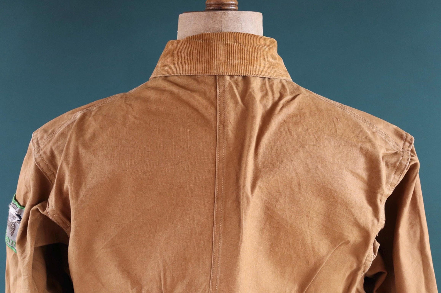 Vintage 1930s 30s 1940s 40s Red Head tin cloth duck cotton canvas hunting shooting jacket 47” chest Red Head American workwear work chore