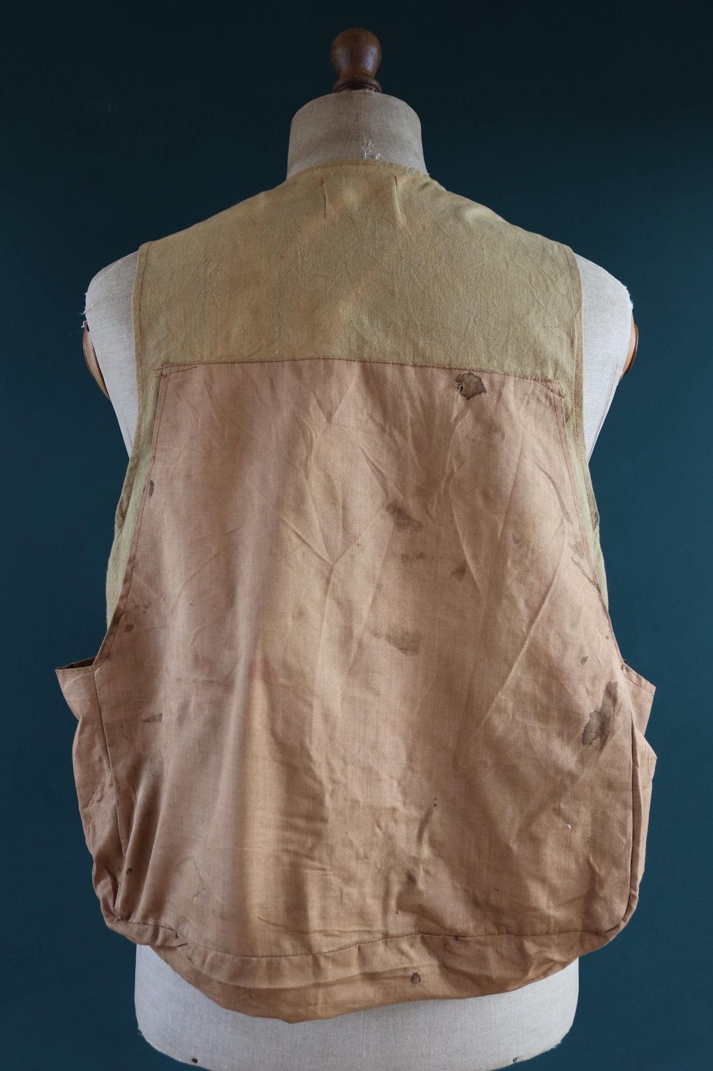 Vintage 1970s 70s 1980s 80s Nesco cotton canvas duck hunting shooting vest waistcoat 43” chest workwear work chore made in Japan