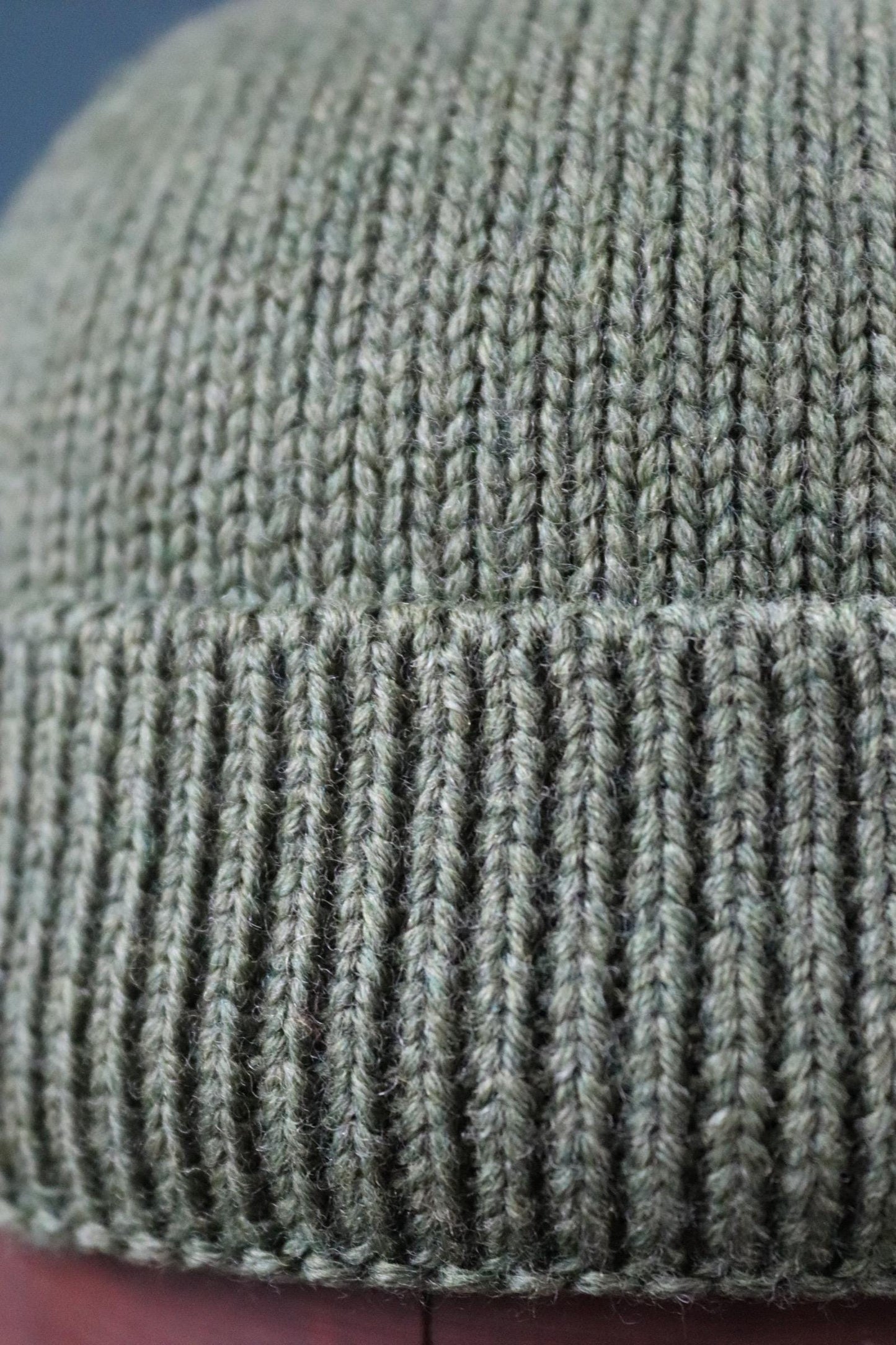 40 Colori 100% merino wool fisherman’s beanie hat watch cap olive green made in Italy