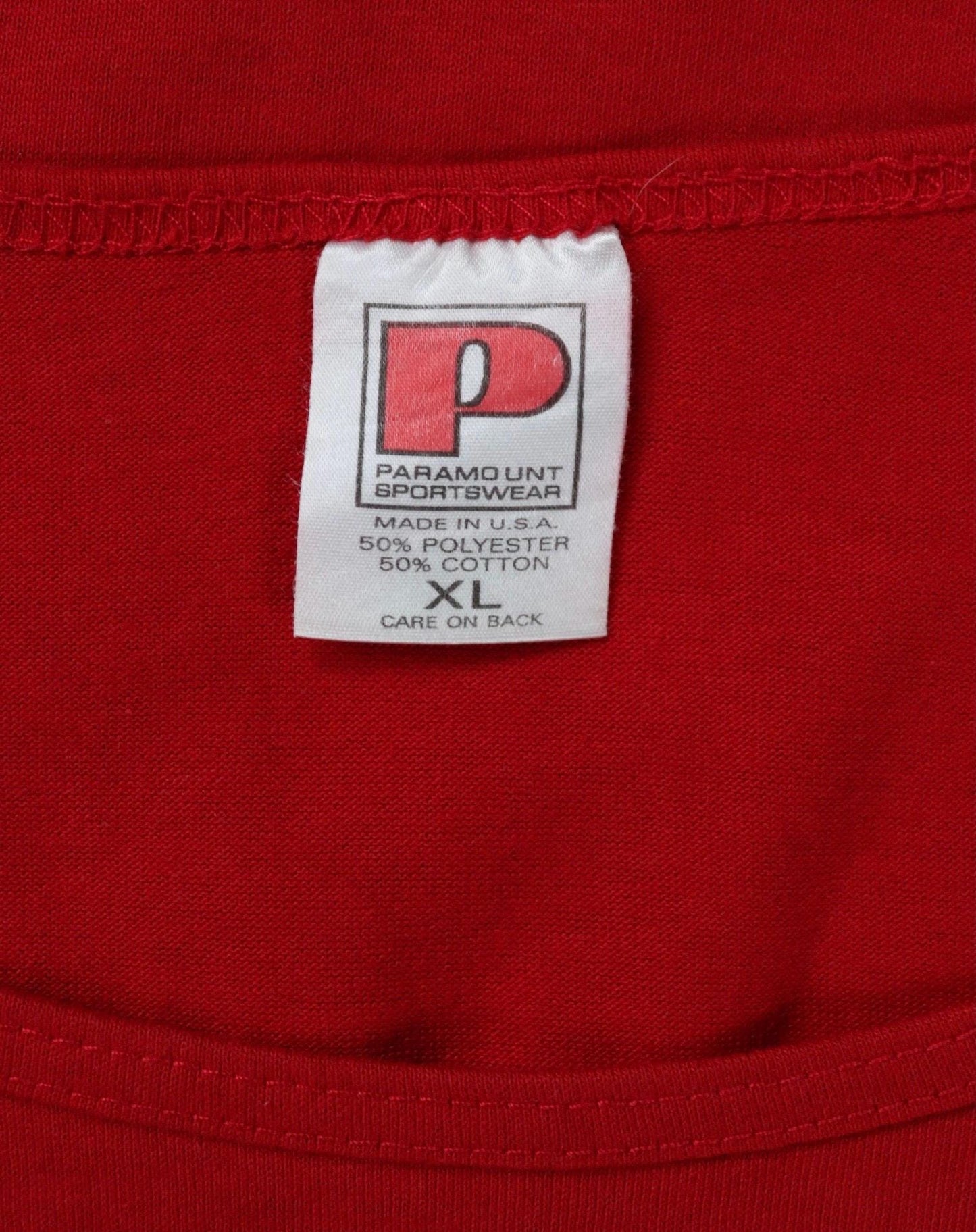 Vintage 1990s 90s red bar pub Ohio print cotton singlet vest sports sportswear t shirt 48” chest