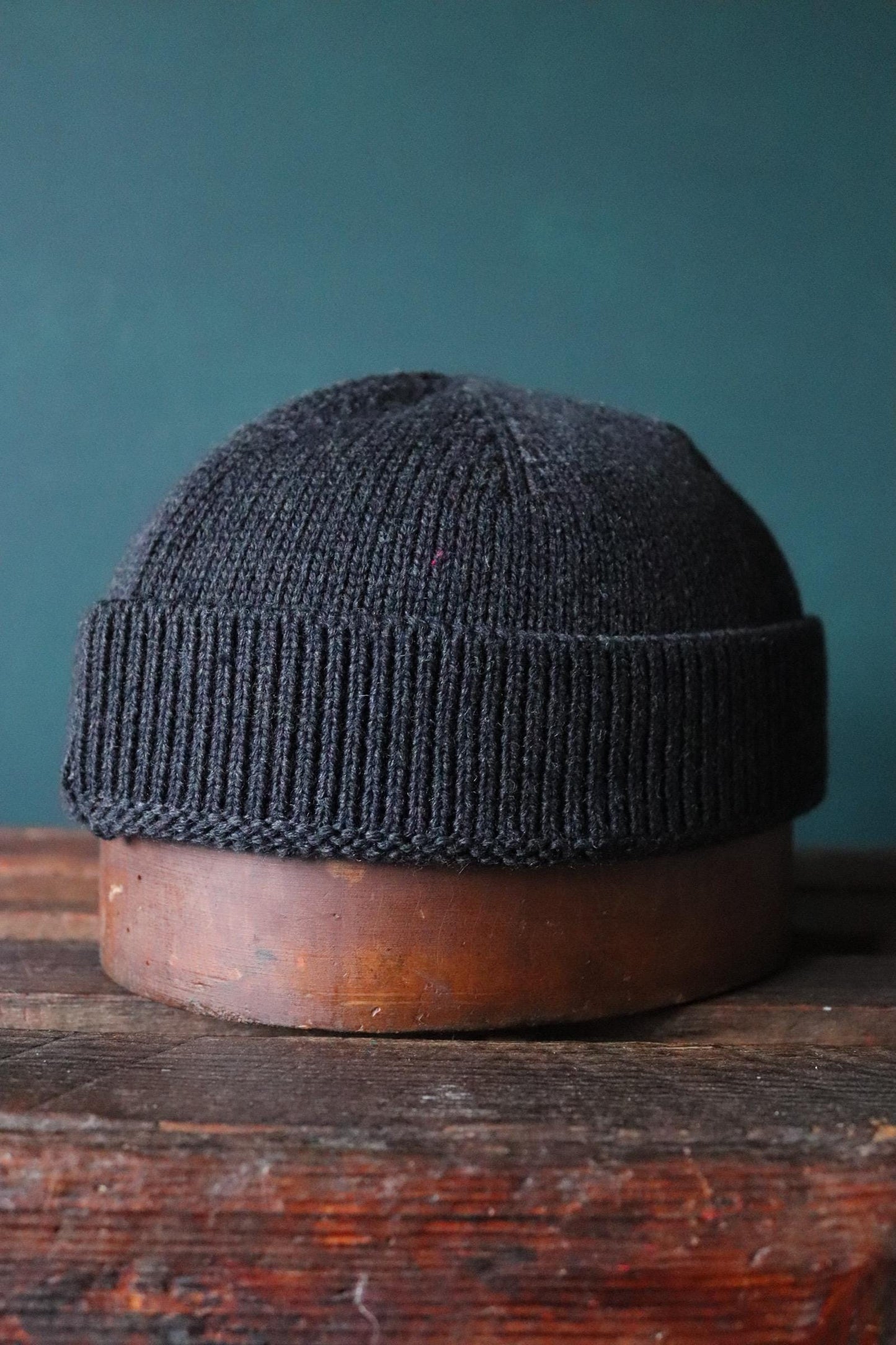 40 Colori 100% merino wool fisherman’s beanie hat watch cap charcoal grey made in Italy
