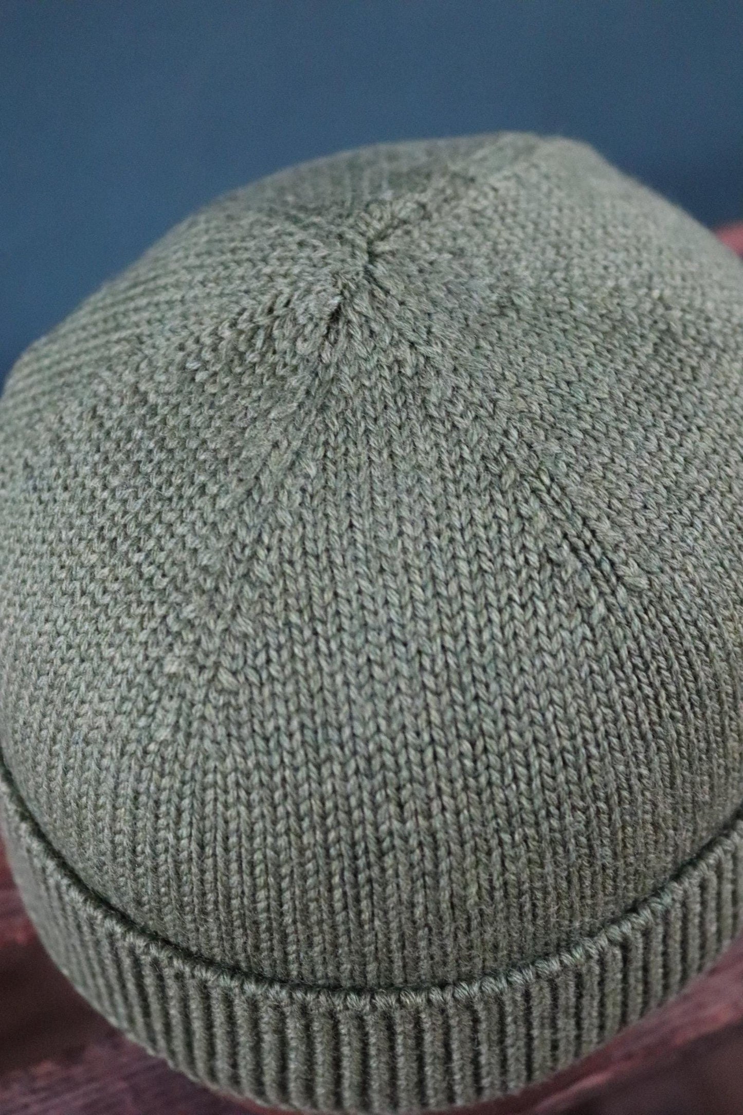 40 Colori 100% merino wool fisherman’s beanie hat watch cap olive green made in Italy