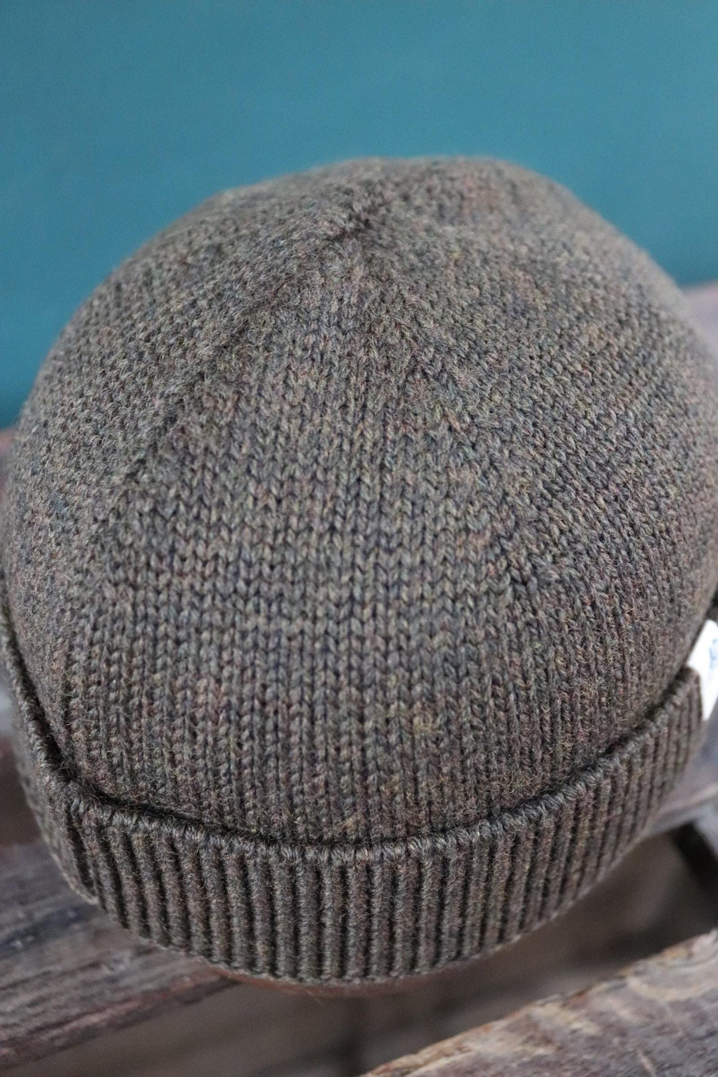 40 Colori 100% merino wool fisherman’s beanie hat watch cap dark army green made in Italy