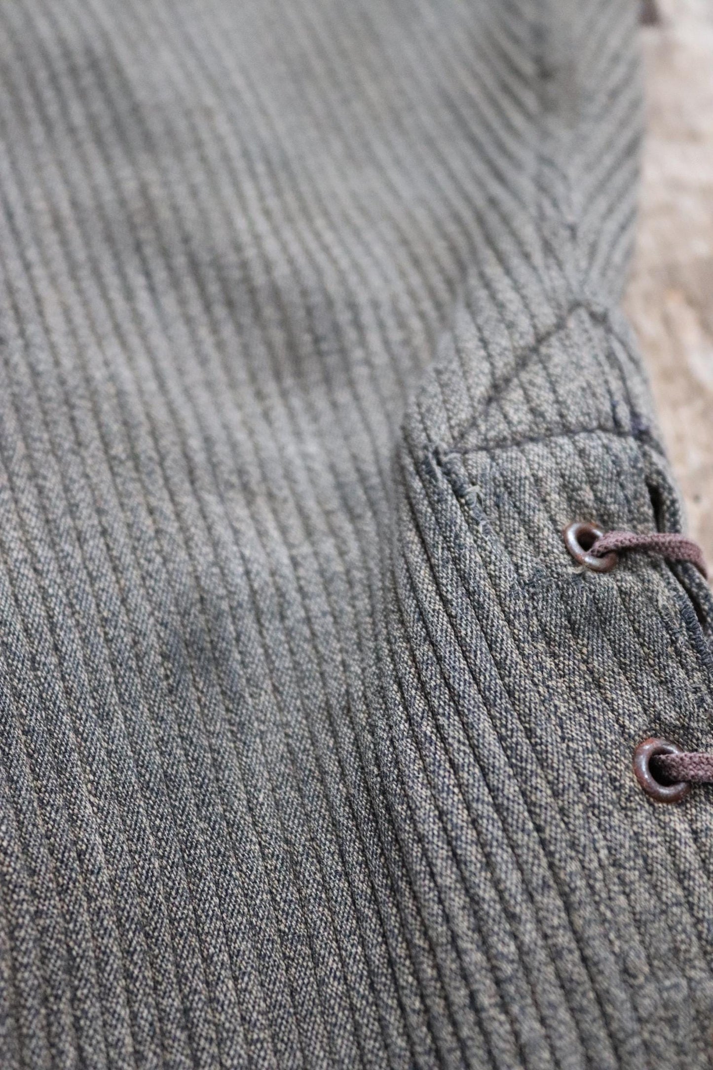 Vintage French workwear trousers pants Mont St Michel brown corduroy hunting riding breeches 32” x 23” jodhpurs 1940s 1950s