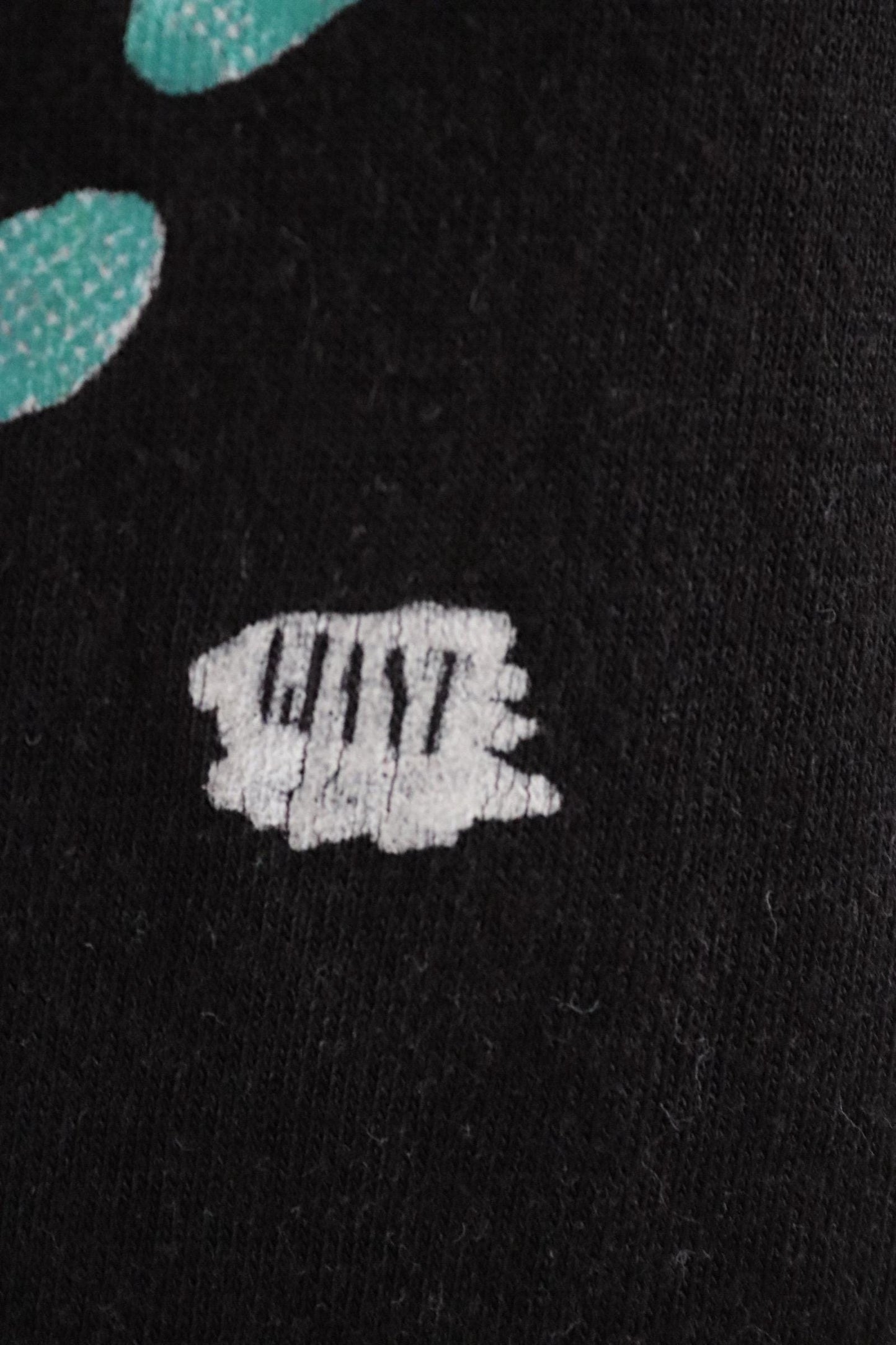 Vintage 1980s 80s 1990s 90s Giant faded black Trust Me wolf print poly cotton singlet vest sports sportswear t shirt 41” chest