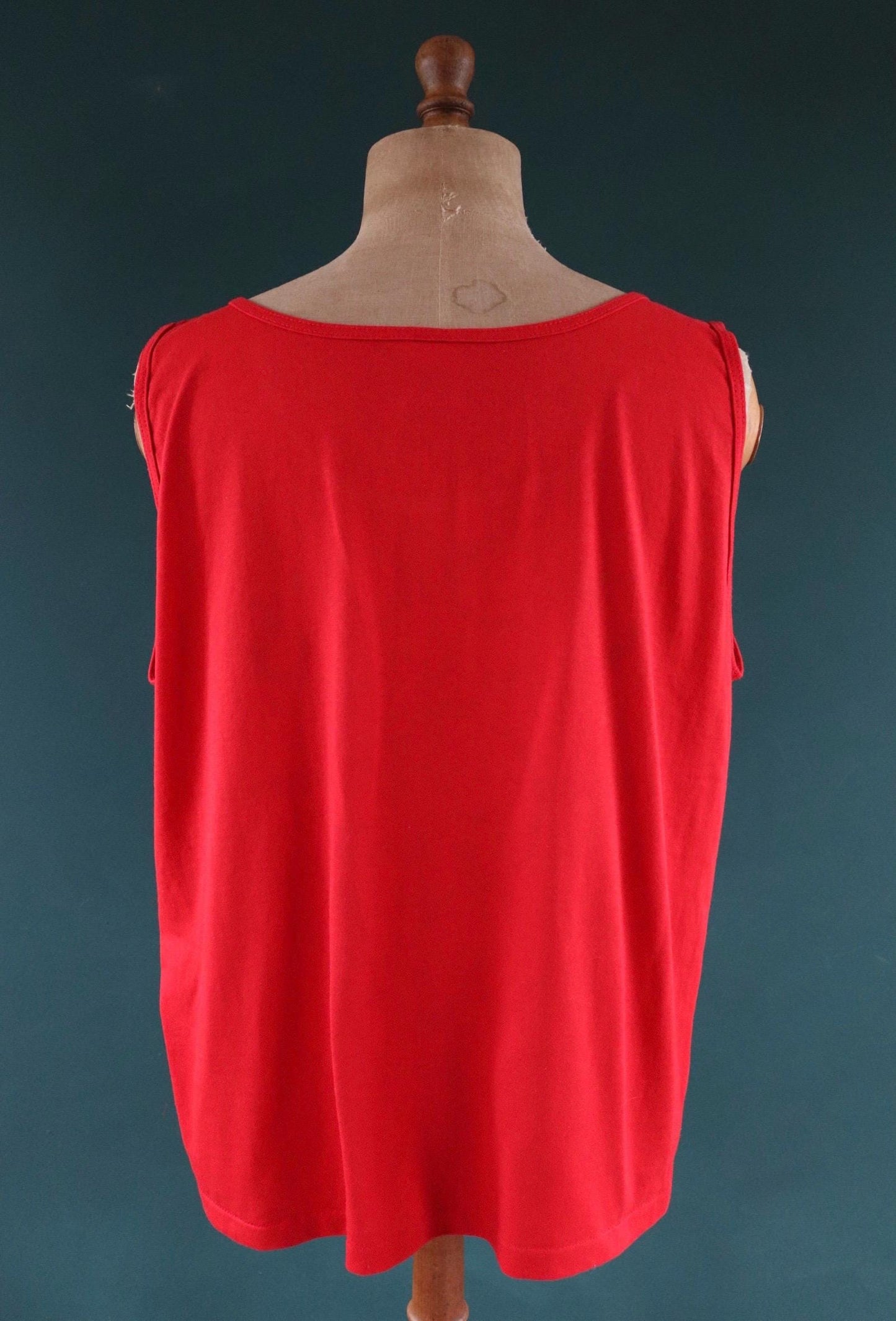 Vintage 1990s t shirt - red vest - Ohio bar pub print - cotton sportswear singlet - 48” chest