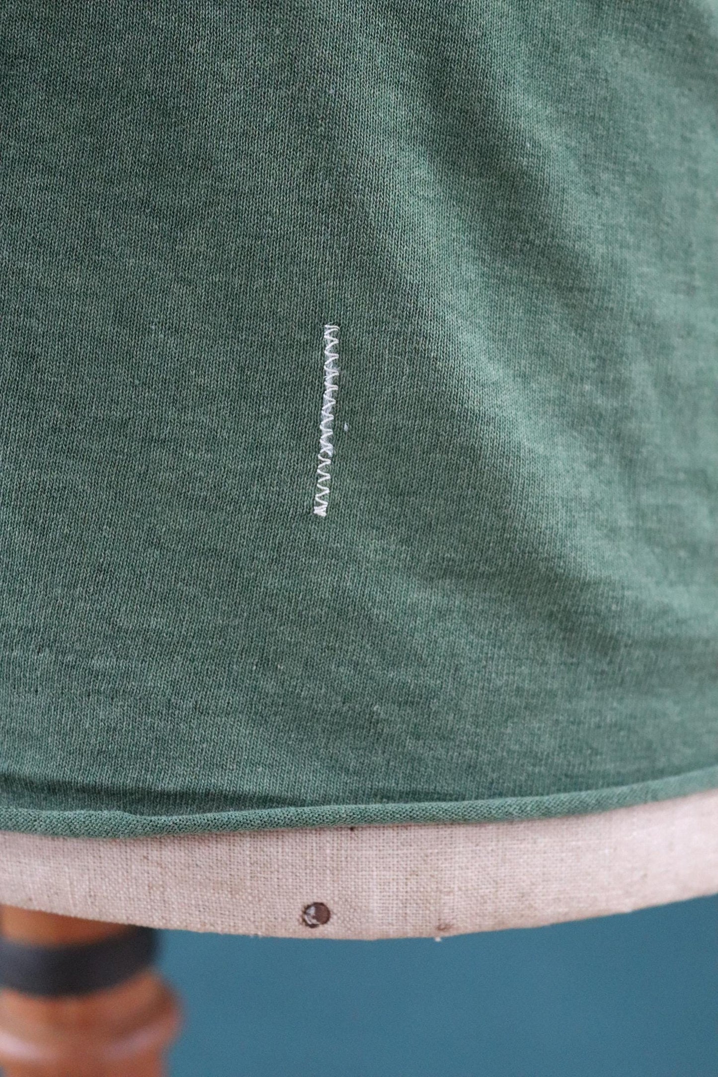 Vintage 1980s 80s green Bucks print cotton singlet vest sports sportswear t shirt 39” chest