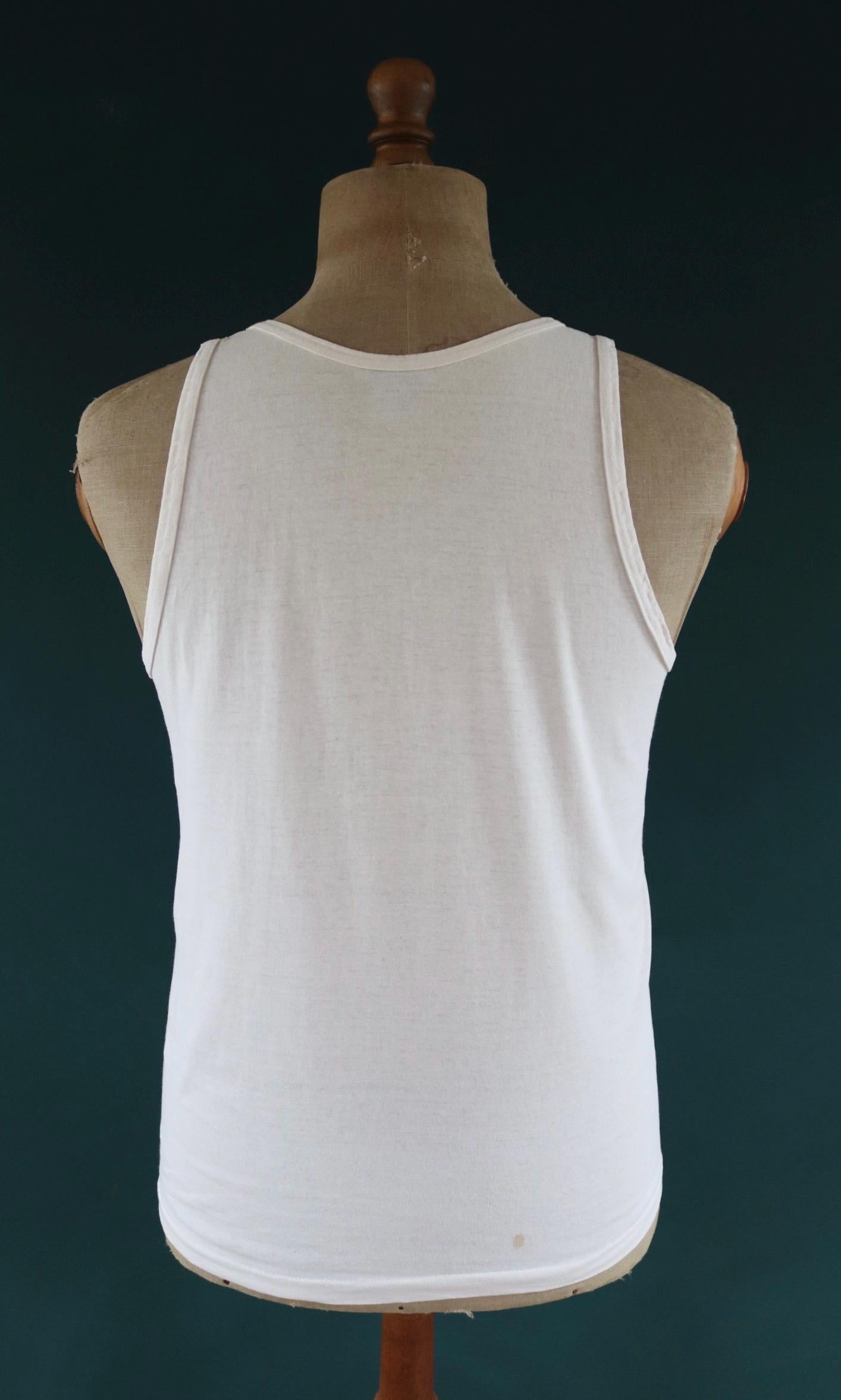 Vintage 1980s vest top - neon singlet - 38" chest