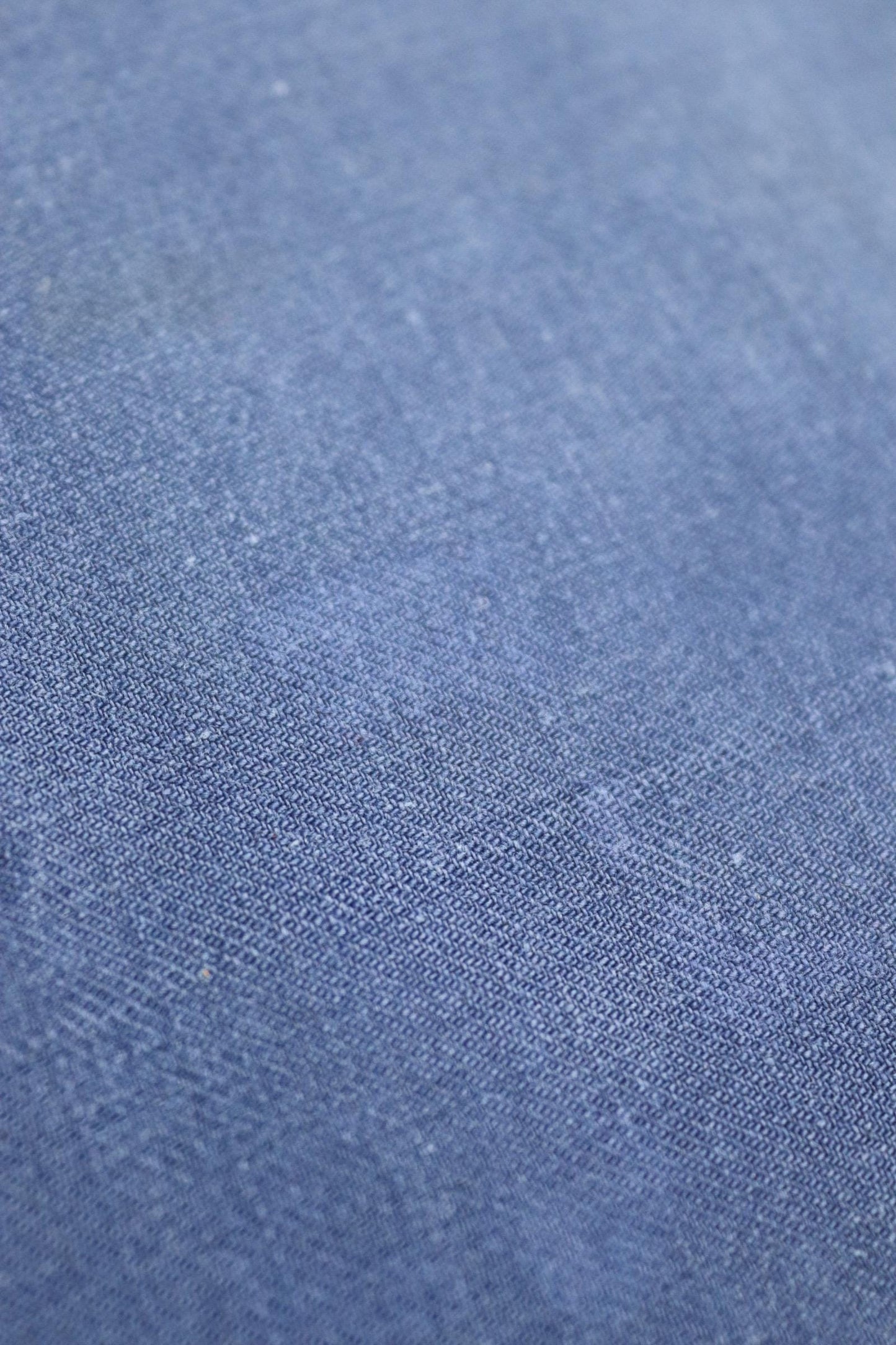 Vintage French workwear shirt 1940s indigo blue cotton work smock pop over 40” chest chore sun faded