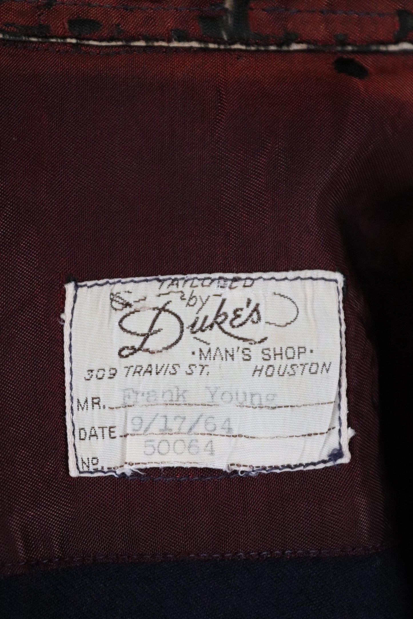 Vintage 1960s 60s Duke’s of Houston Texas plain navy blue wool gabardine Western cowboy shirt 50" chest rockabilly country