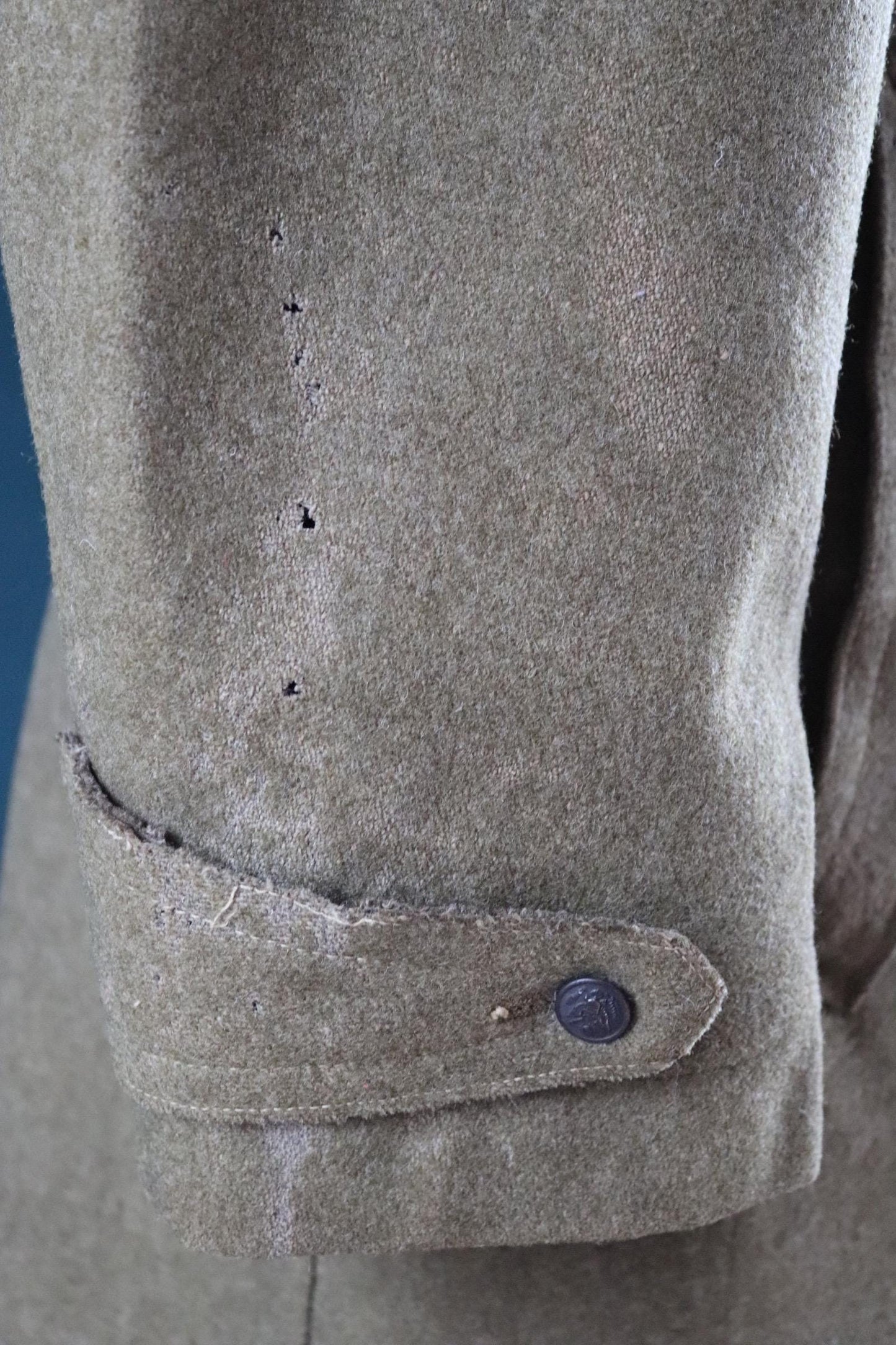 Antique 1910s WW1 wool trench coat - M1917 - antique US army - military greatcoat - doughboy overcoat - 42” chest