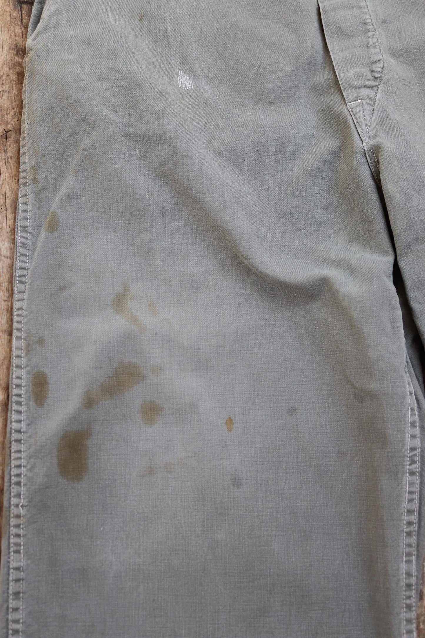 Vintage 1950s 50s 1960s 60s Swedish military cotton twill utility field trousers pants workwear work chore 41” x 30”