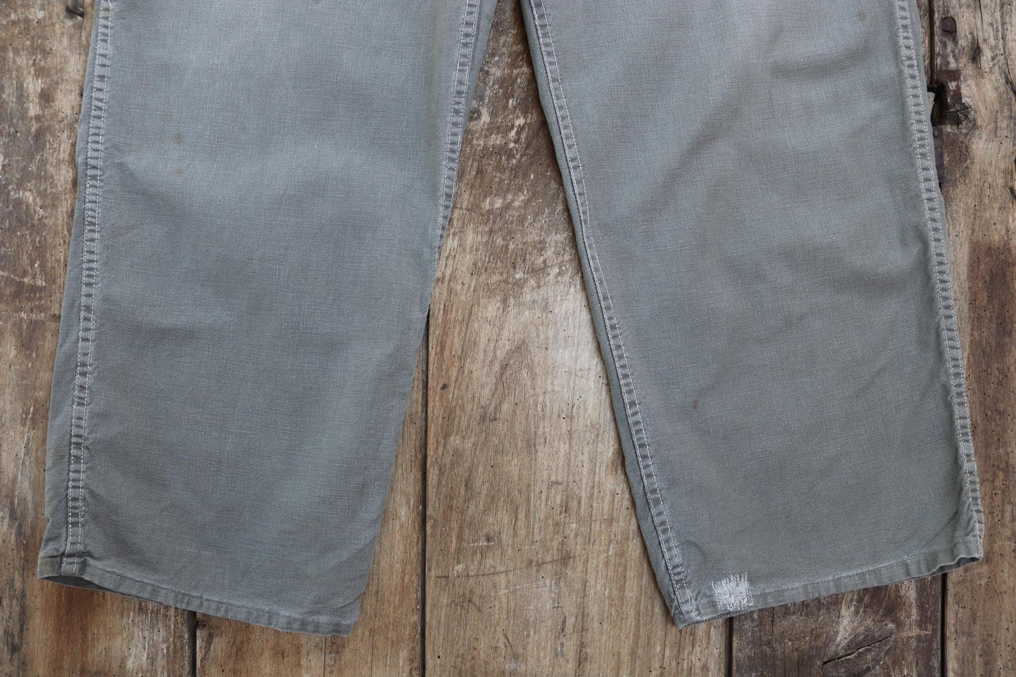 Vintage 1950s 50s 1960s 60s Swedish military cotton twill utility field trousers pants workwear work chore 41” x 30”